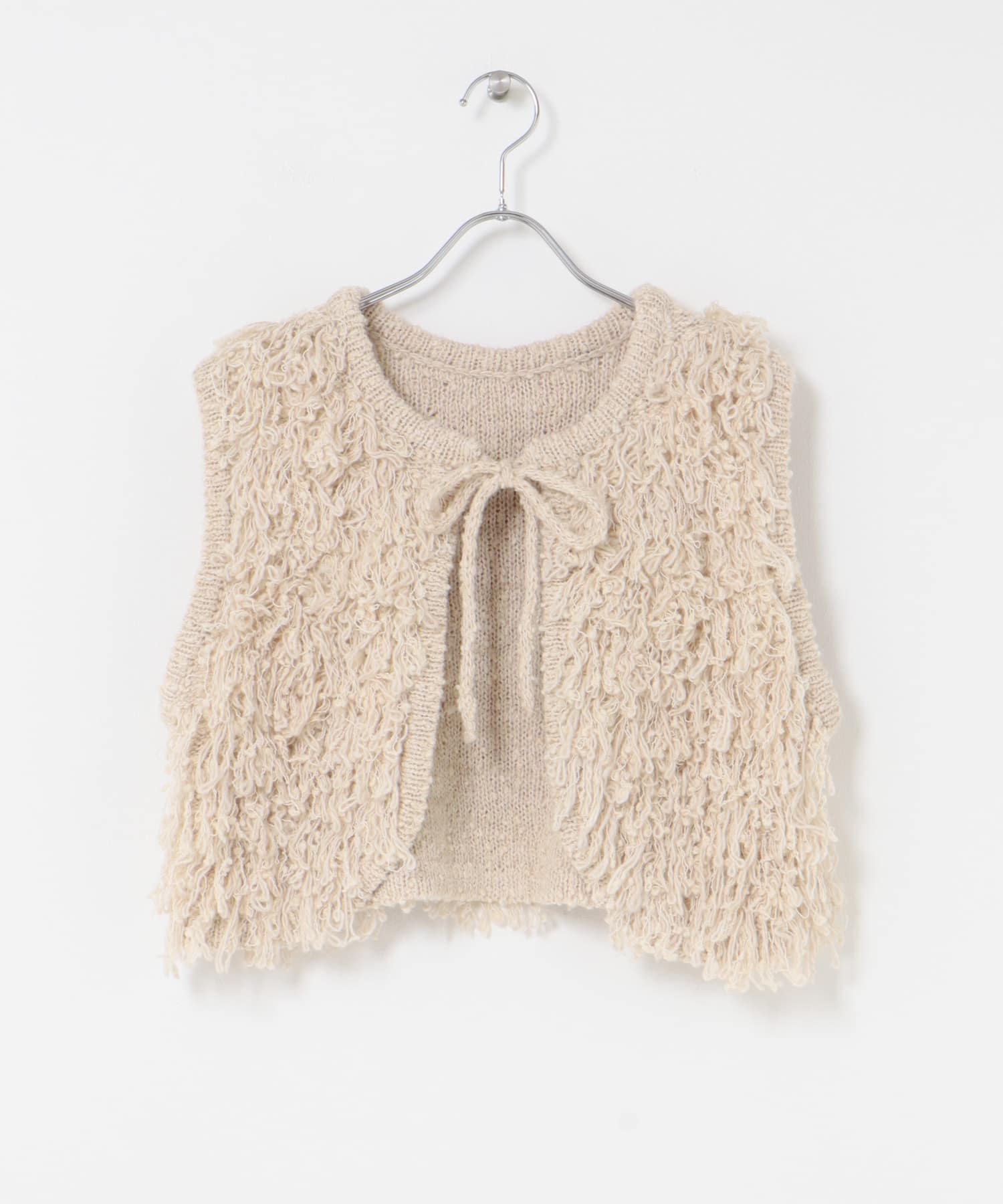 『一部WEB限定カラー』ループニットベスト BEIGE one
