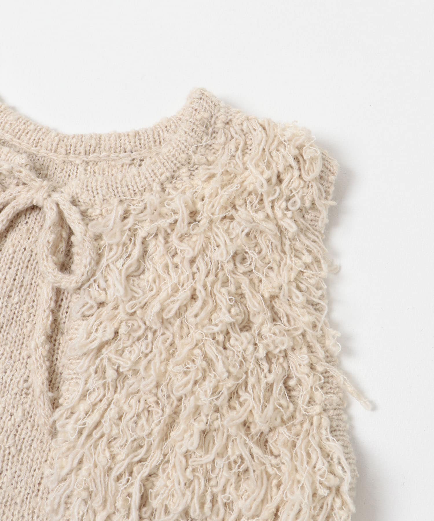 『一部WEB限定カラー』ループニットベスト BEIGE one