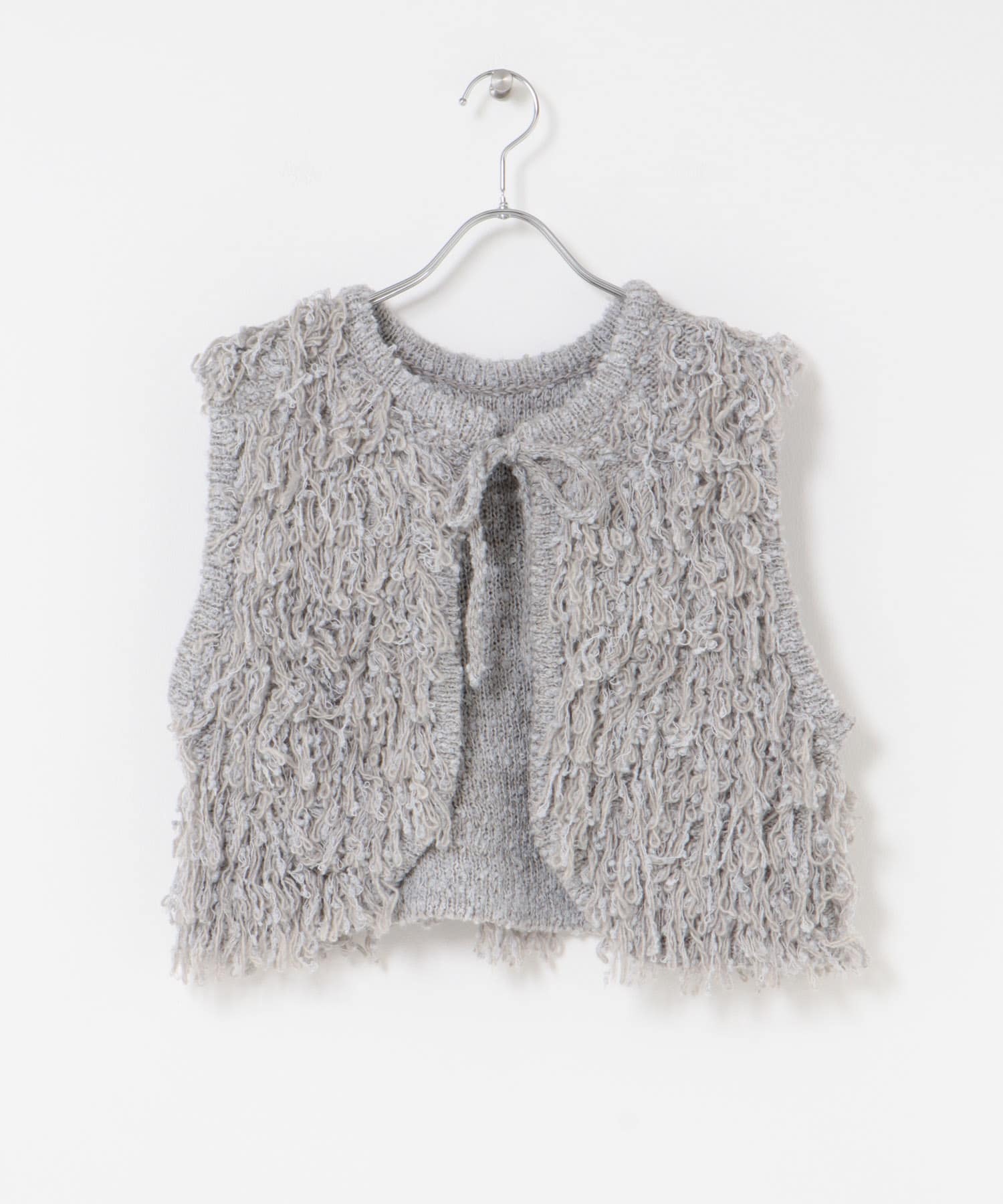 『一部WEB限定カラー』ループニットベスト GRAY one