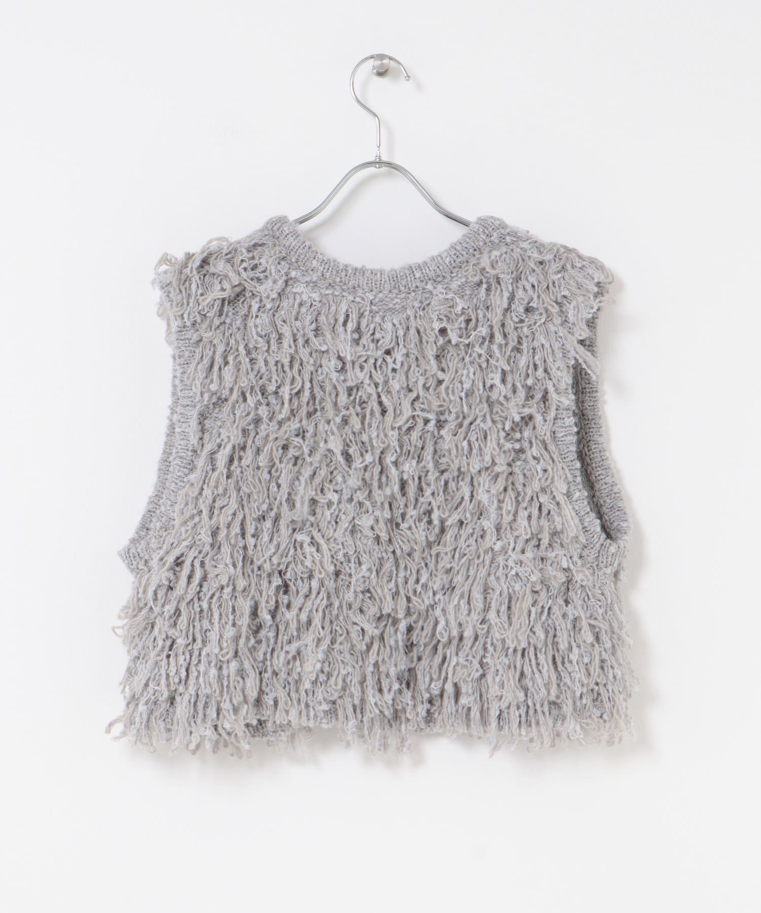『一部WEB限定カラー』ループニットベスト GRAY one