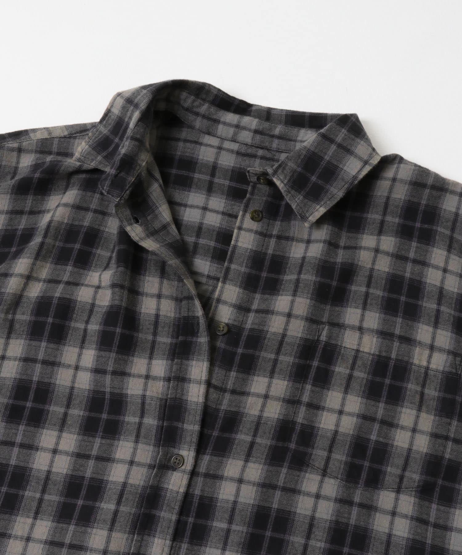 BIGチェックシャツ CHARCOAL one
