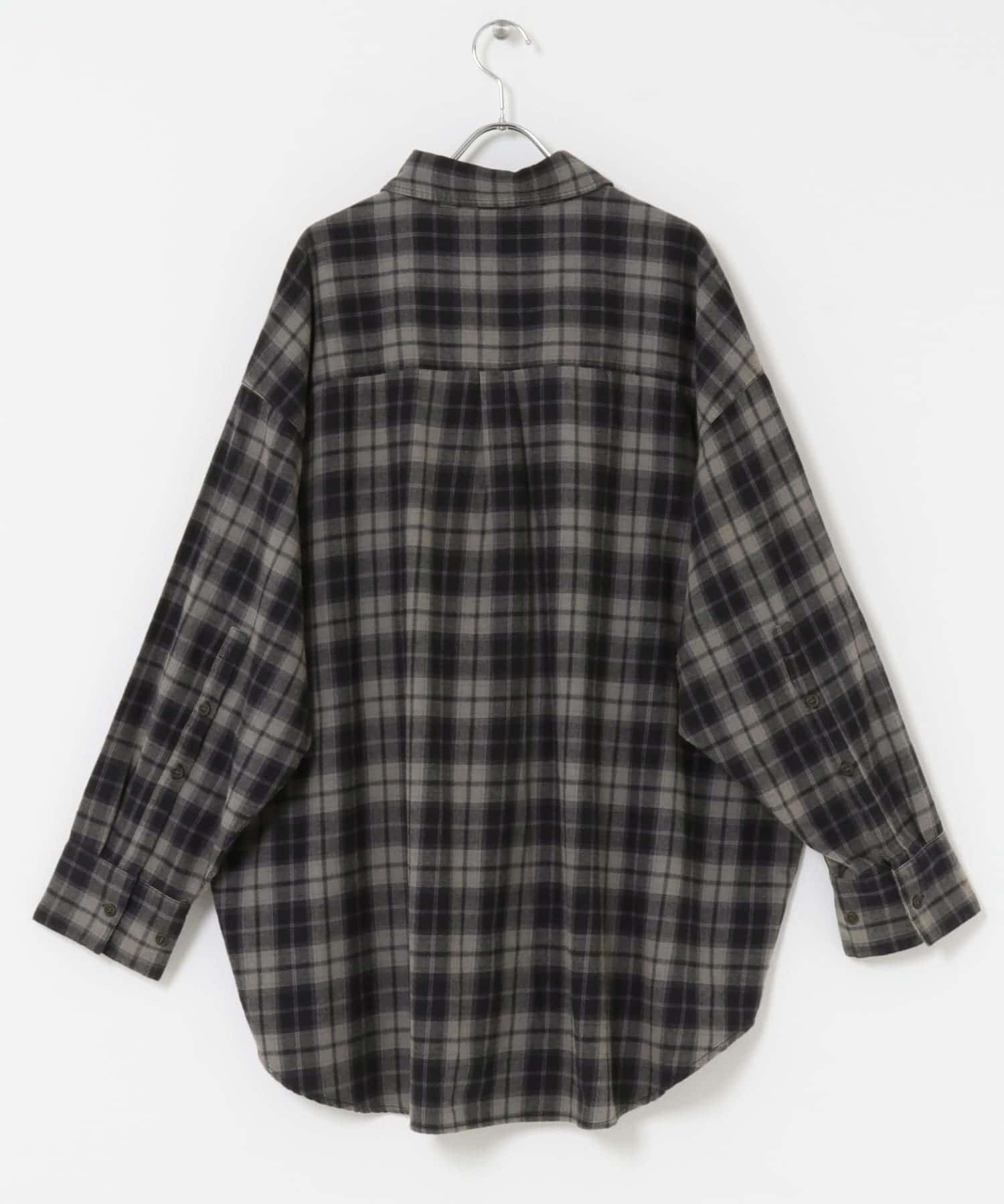 BIGチェックシャツ CHARCOAL one