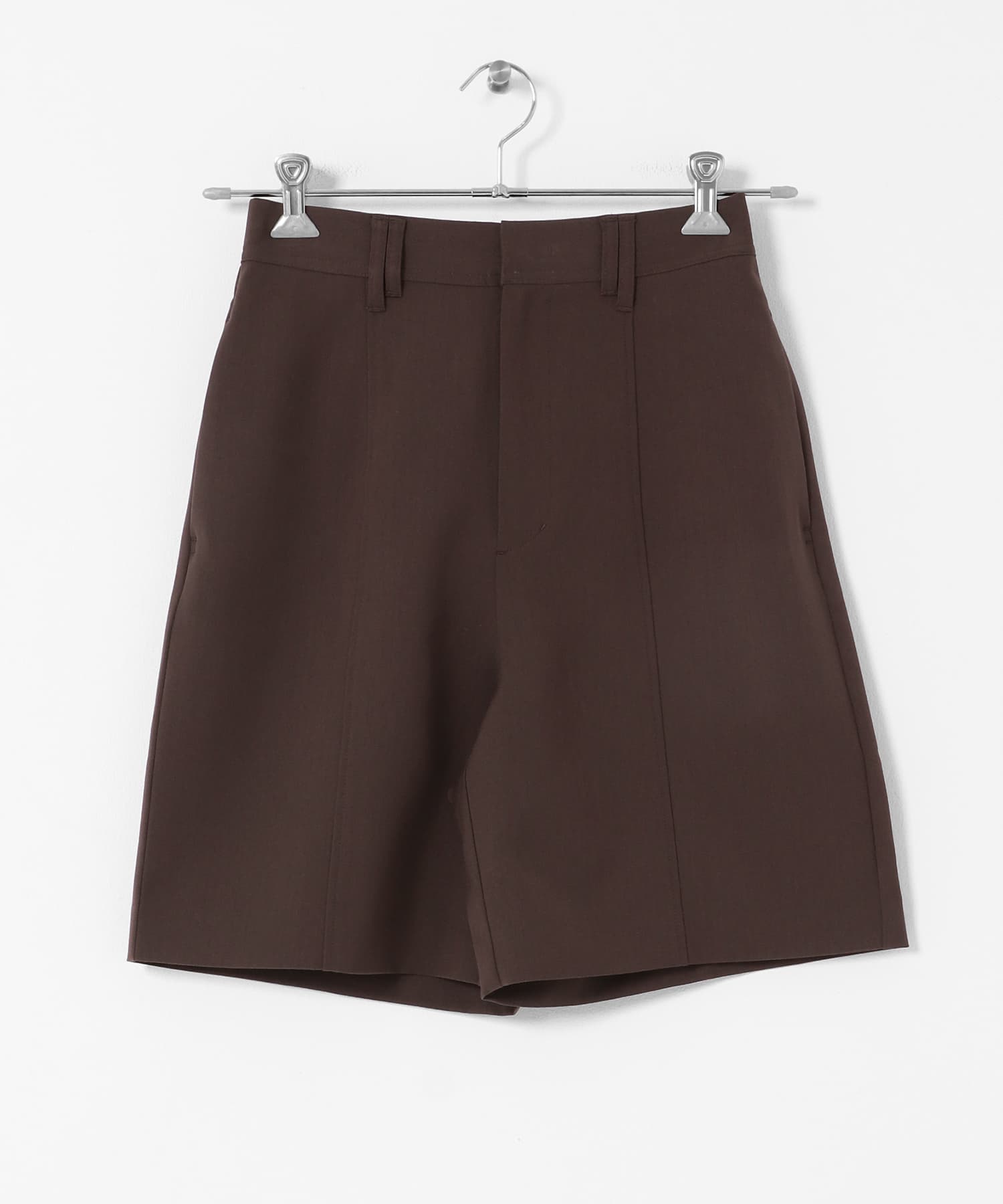 フロントステッチショートパンツ BROWN one