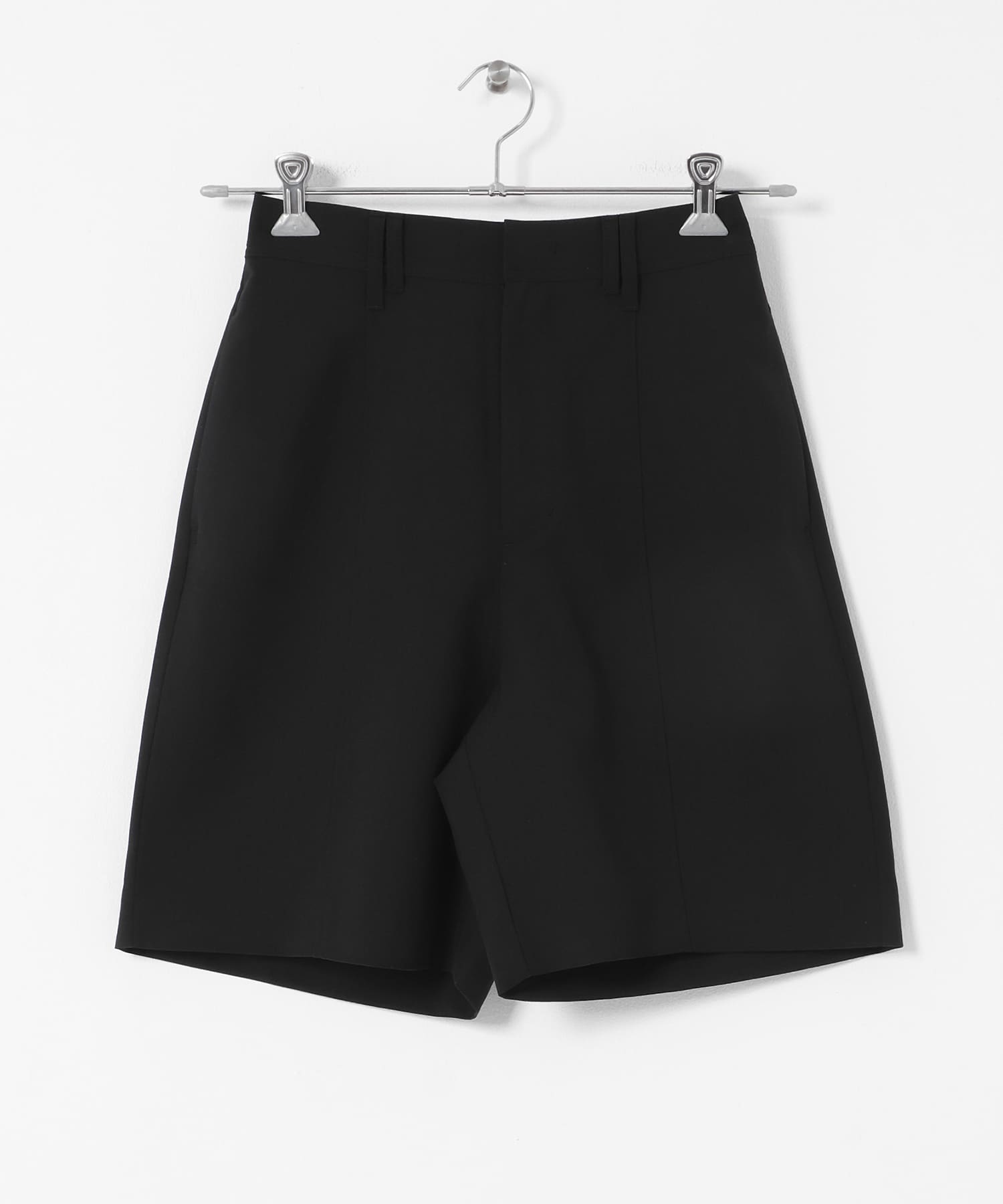 フロントステッチショートパンツ BLACK one
