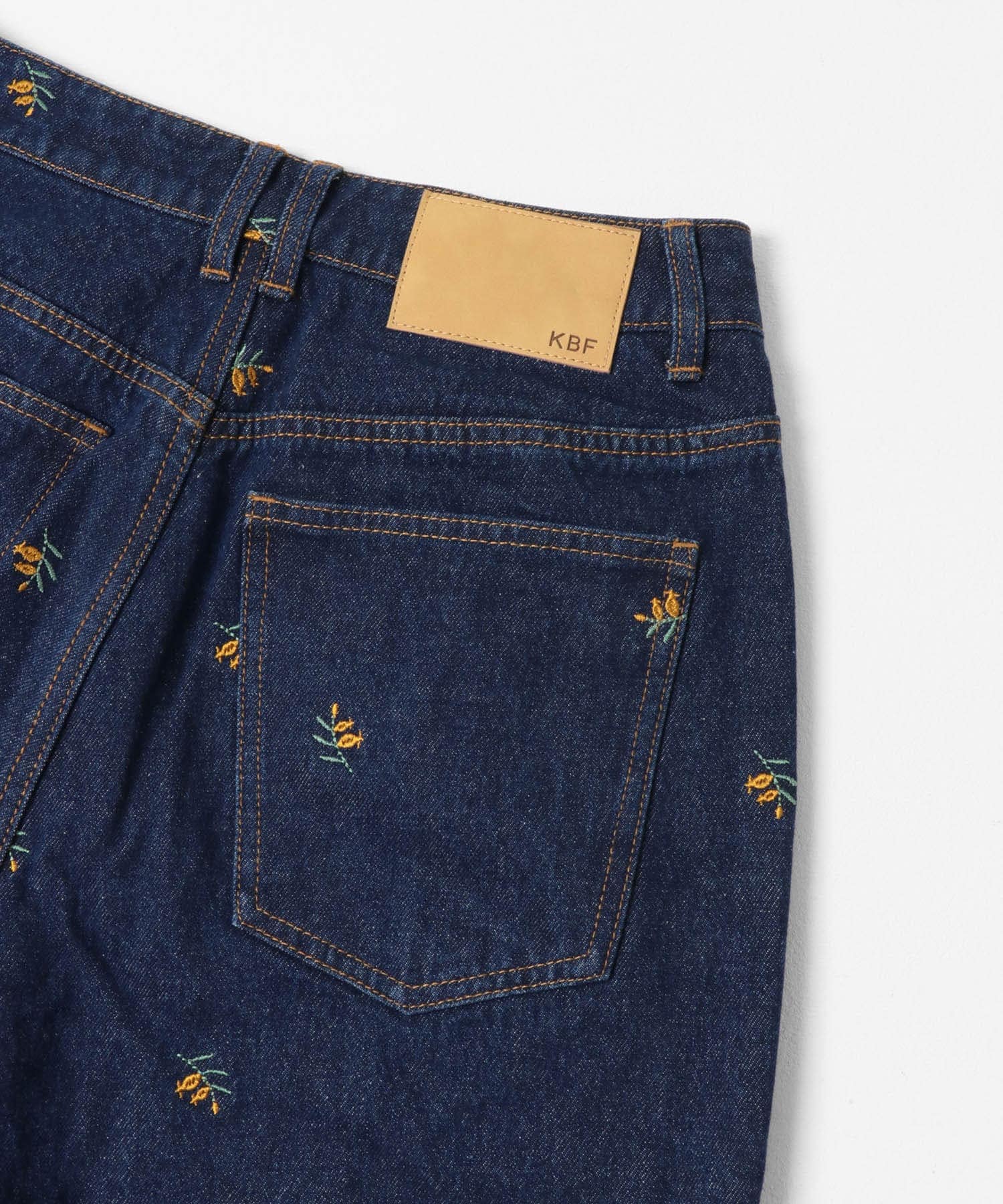 シームポケットフレアデニム BLUE刺繍 36