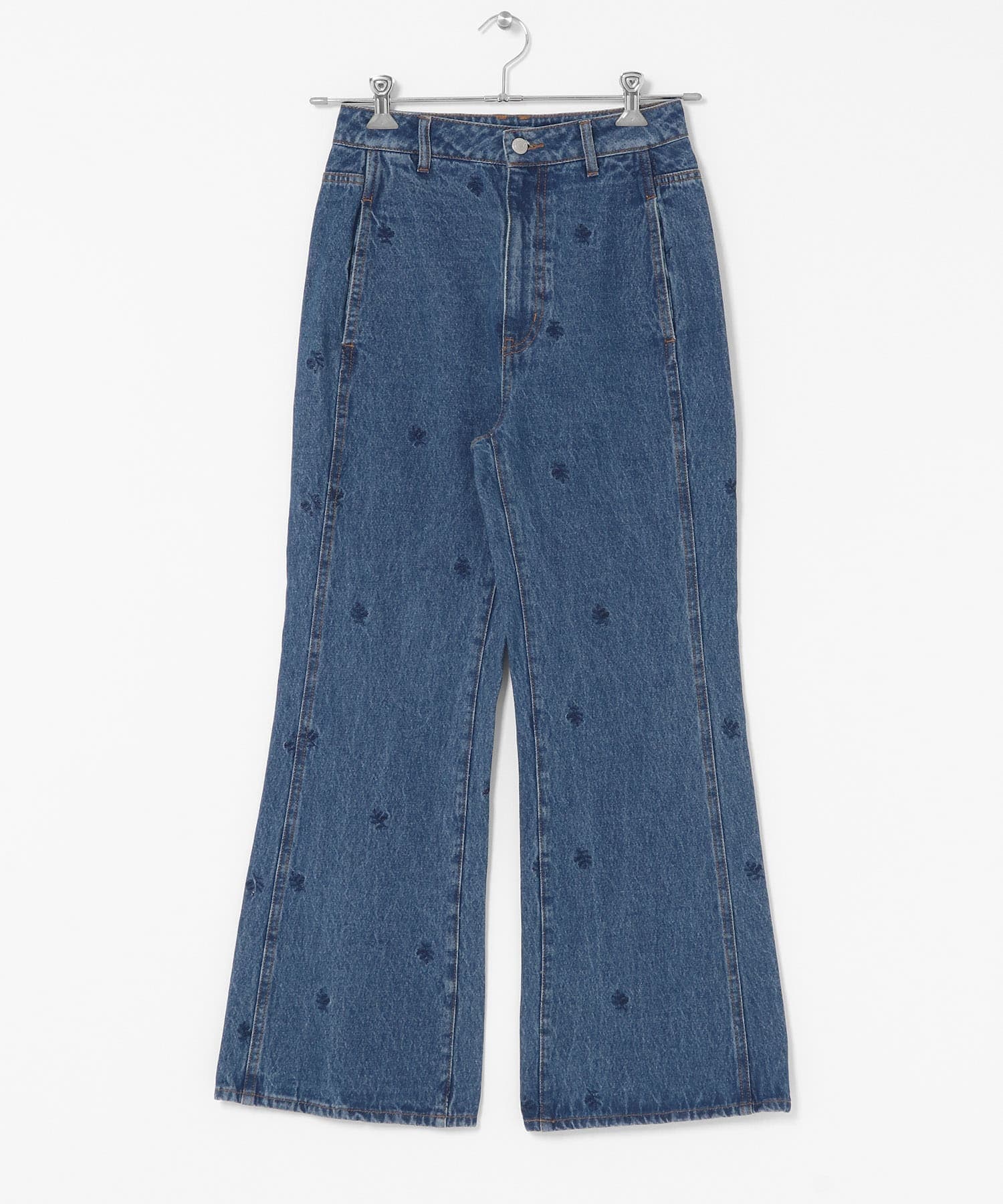 シームポケットフレアデニム L.BLUE刺繍 36