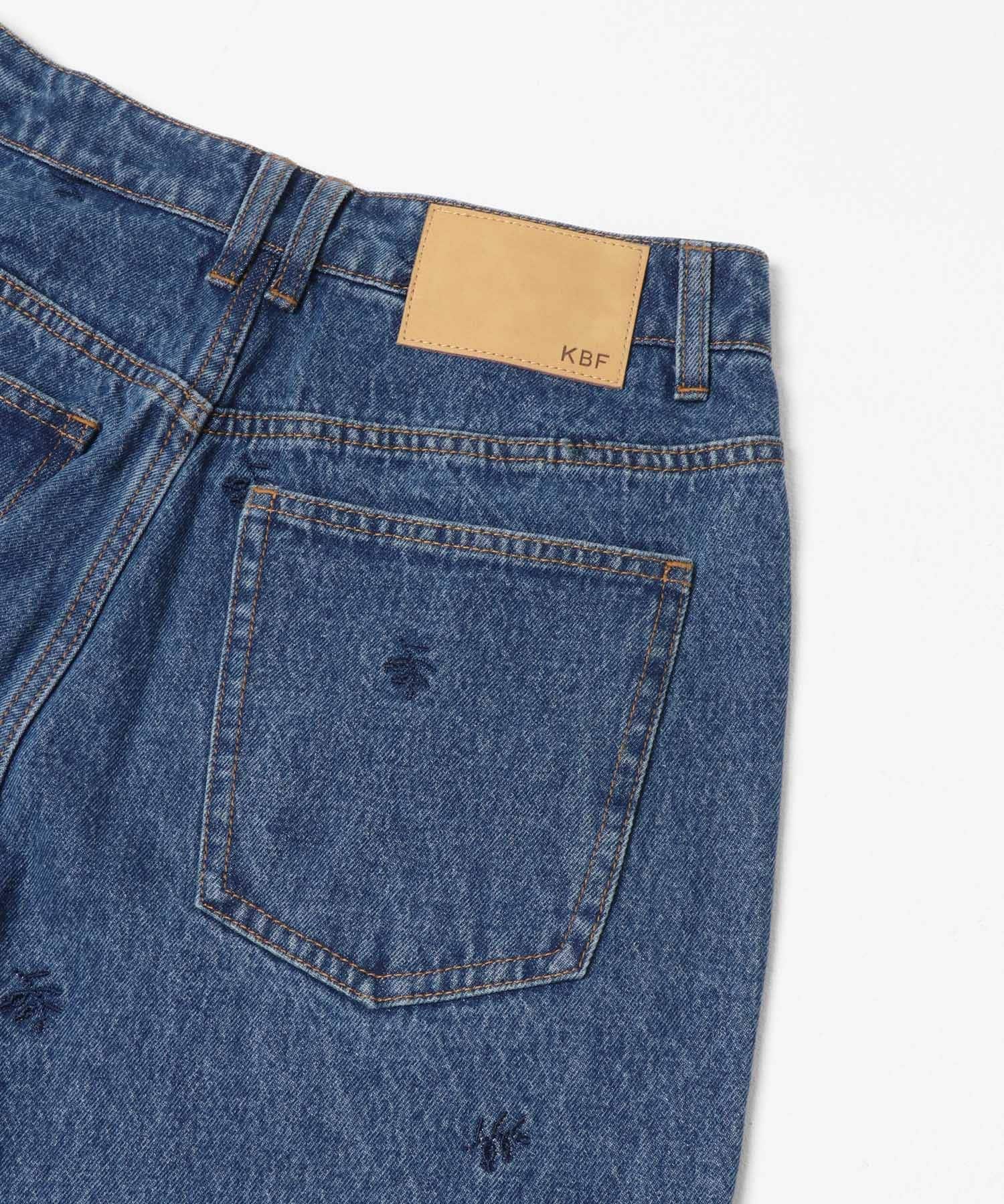 シームポケットフレアデニム L.BLUE刺繍 36