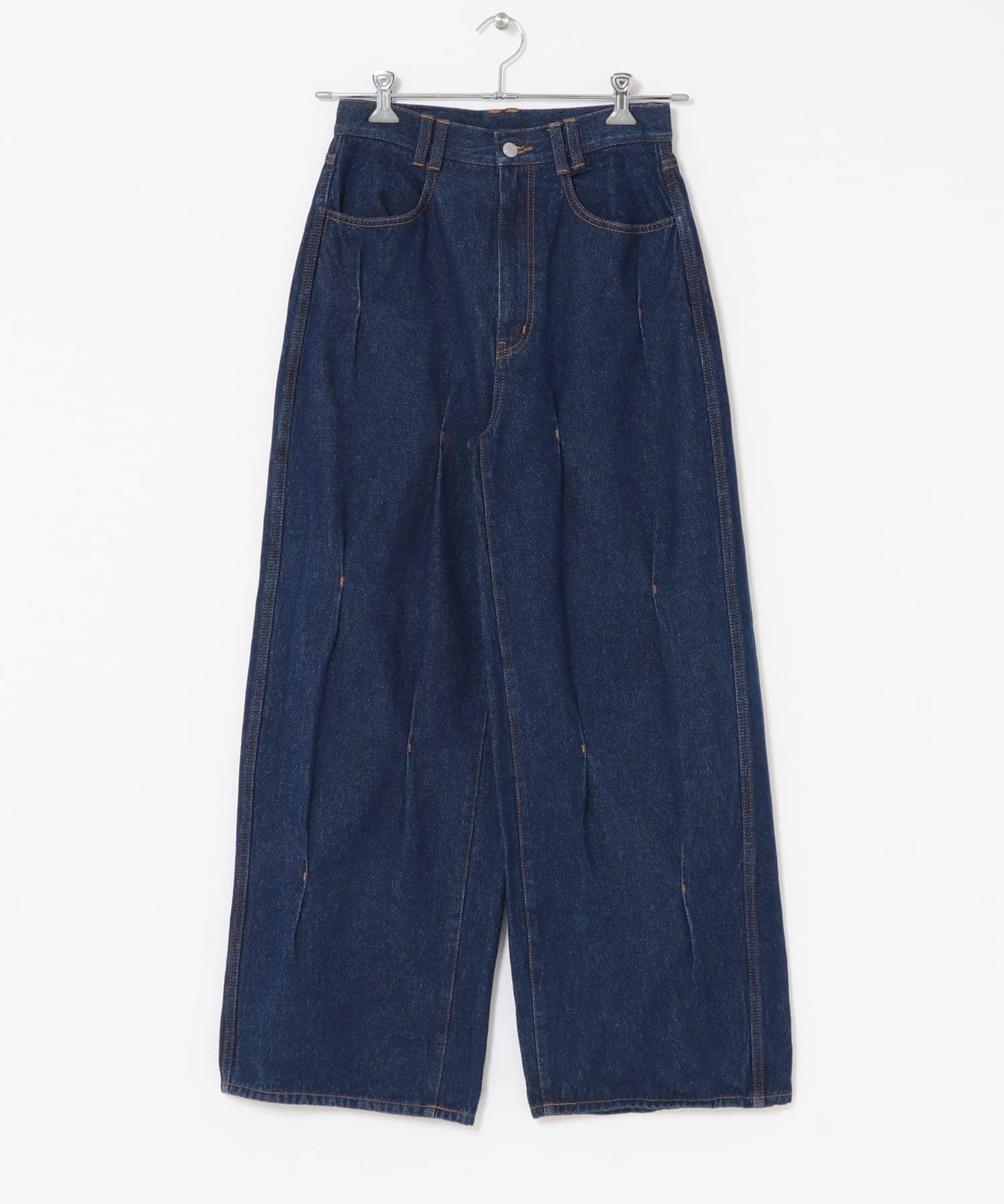 タックWIDEデニム BLUE 36