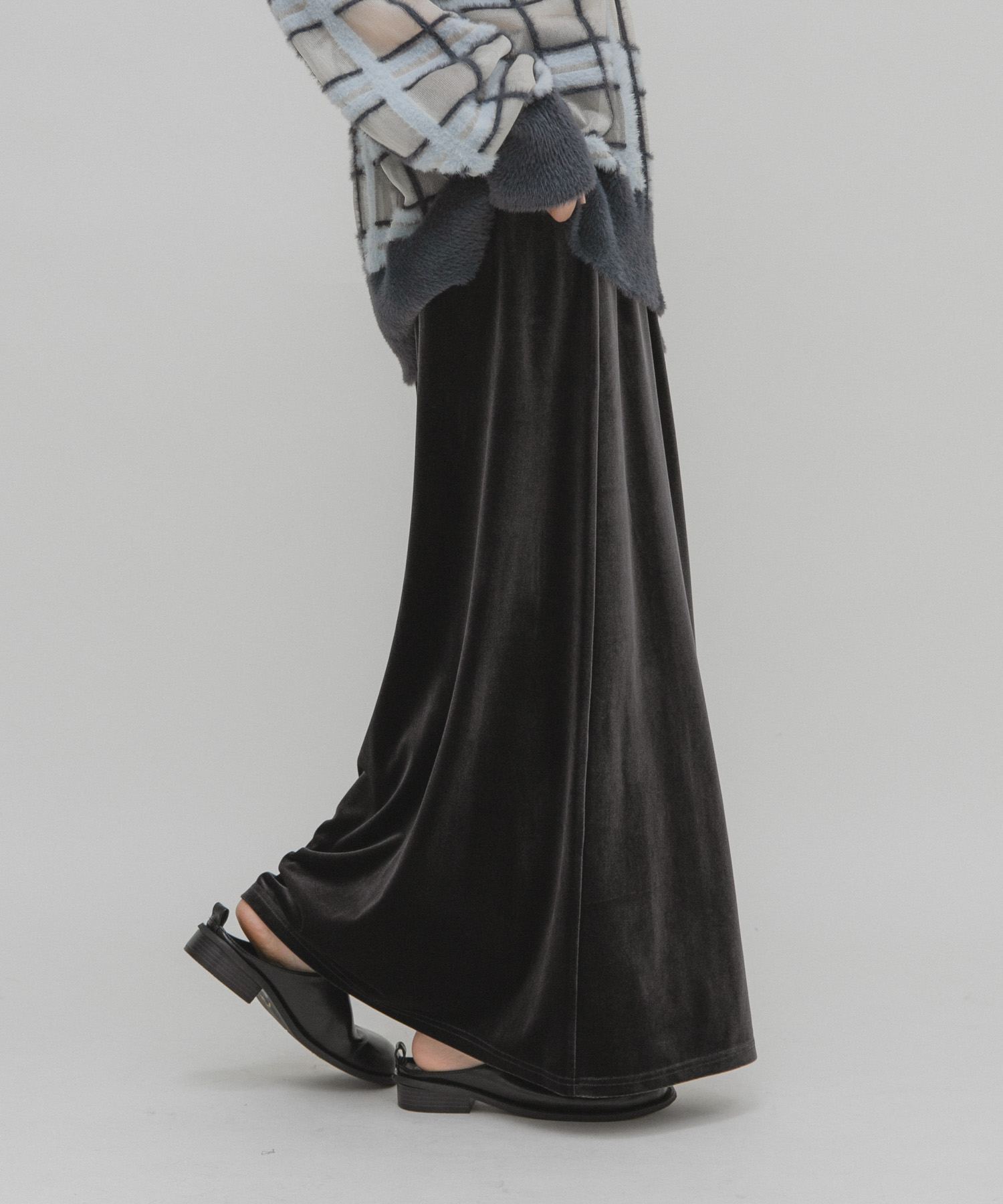 ベロアナロースカート