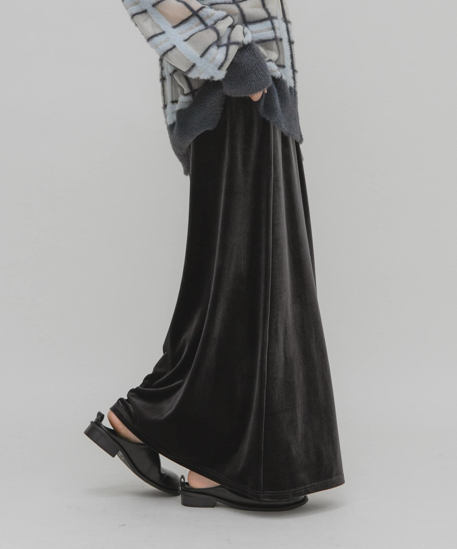 ベロアナロースカート