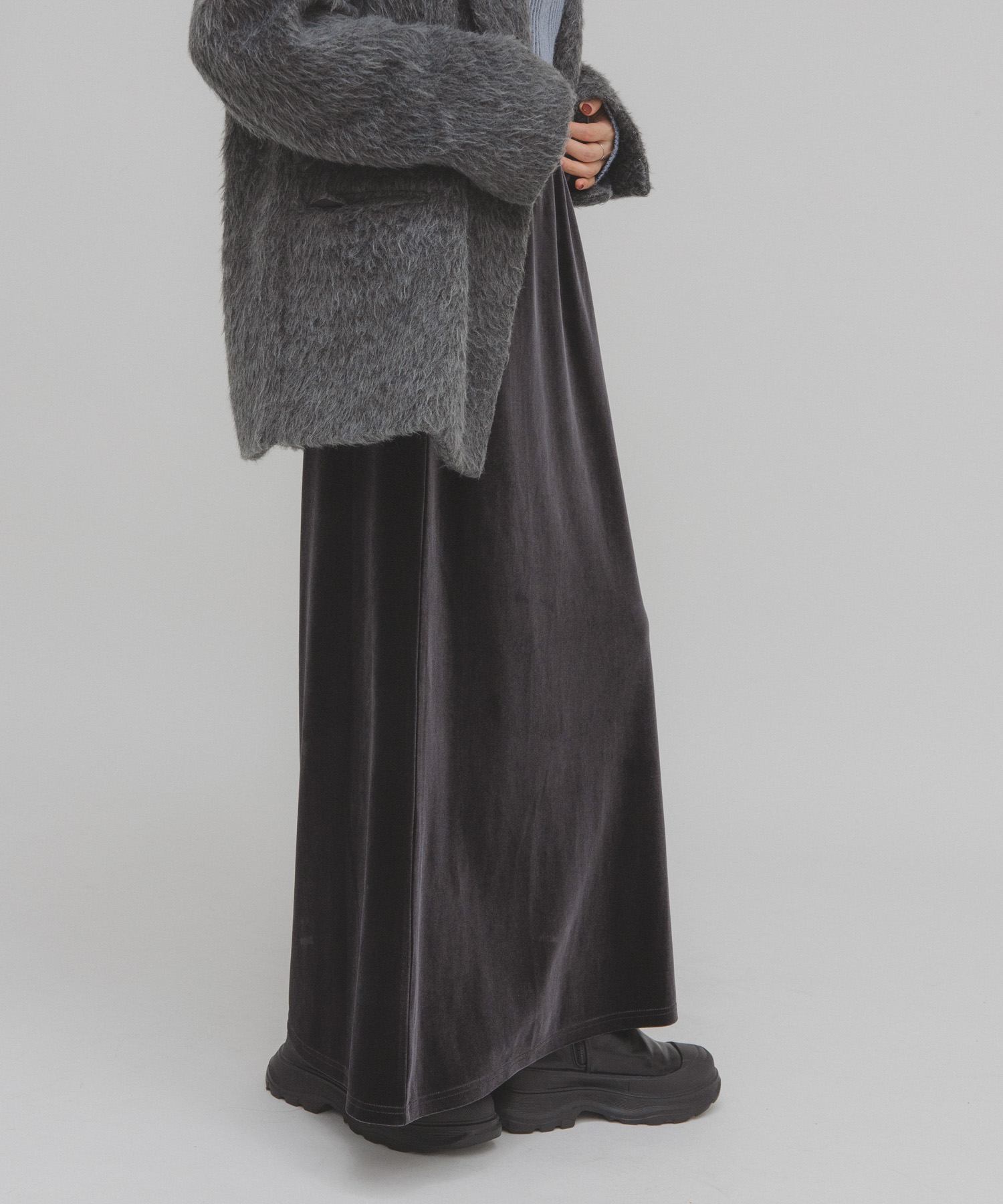 ベロアナロースカート