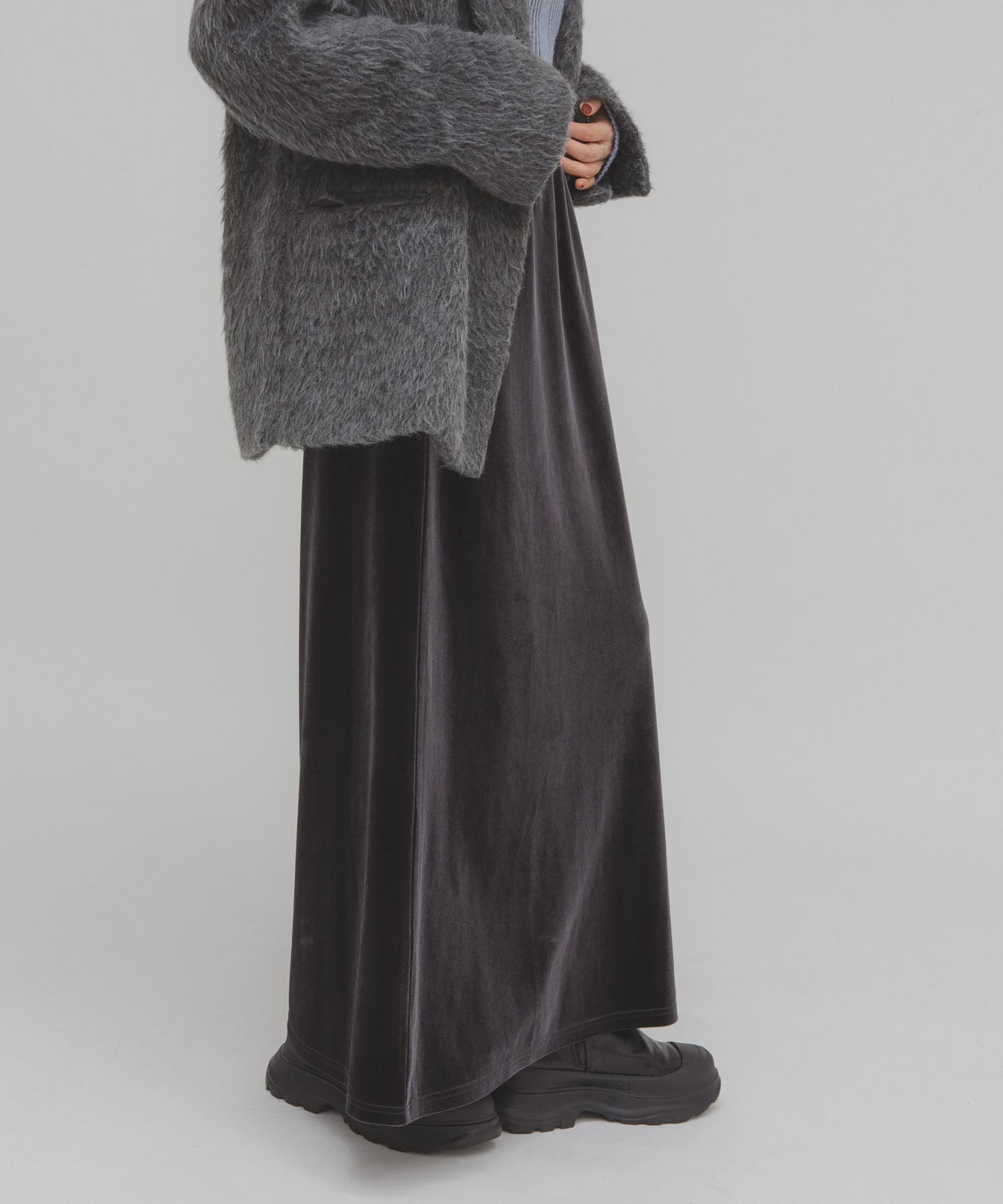 ベロアナロースカート