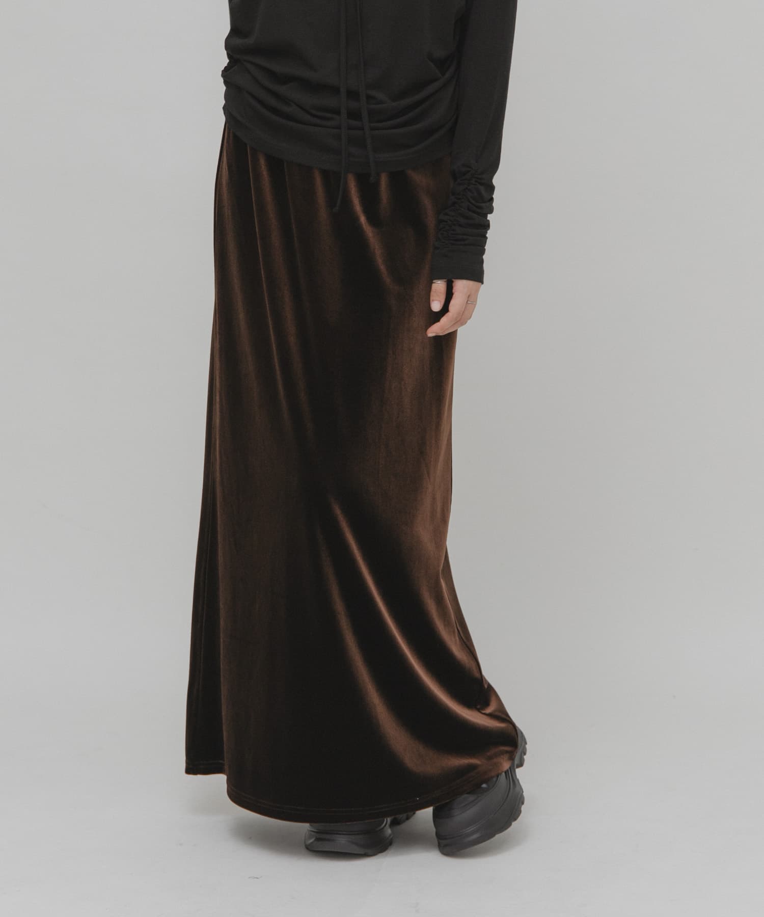 ベロアナロースカート