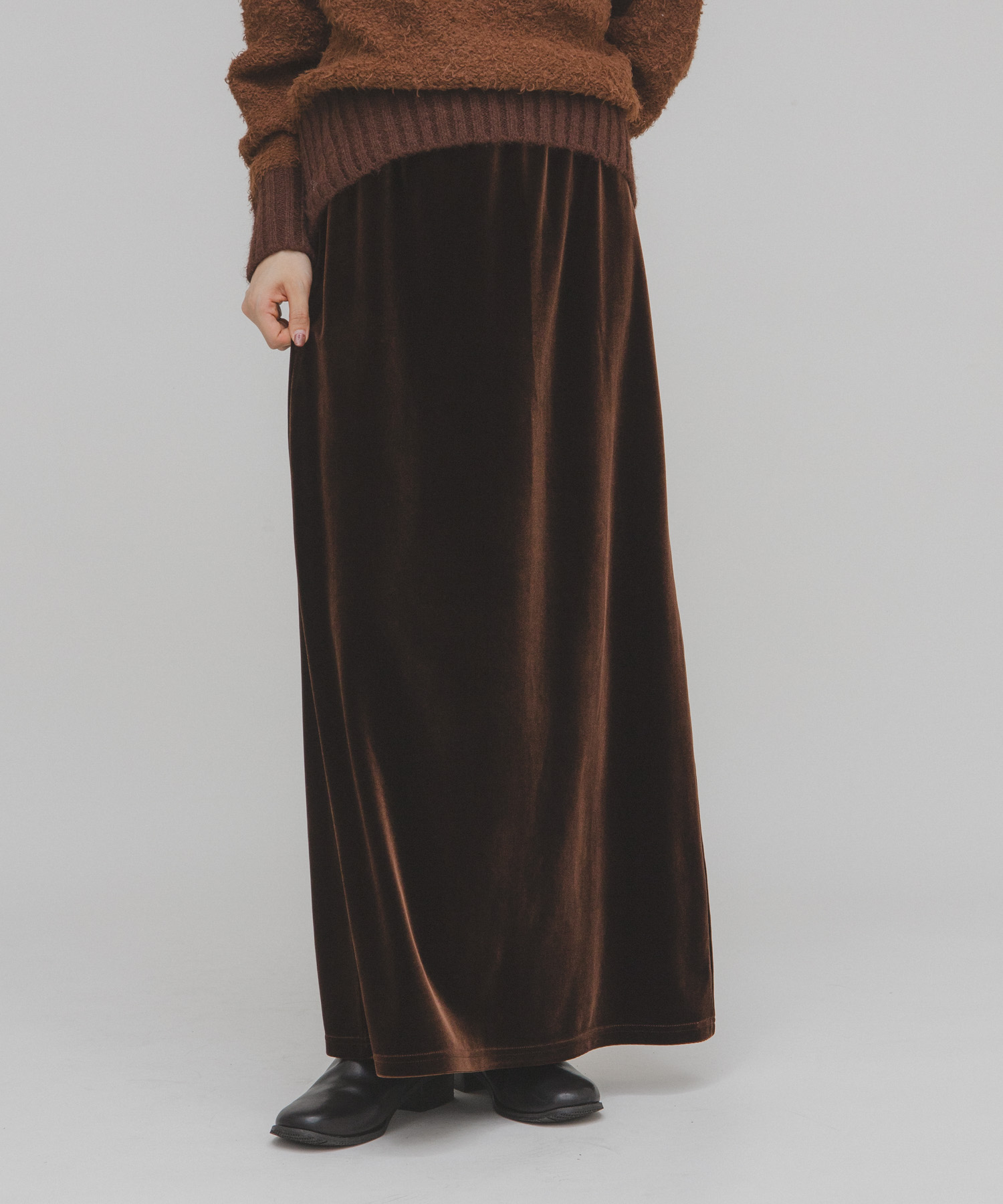 ベロアナロースカート