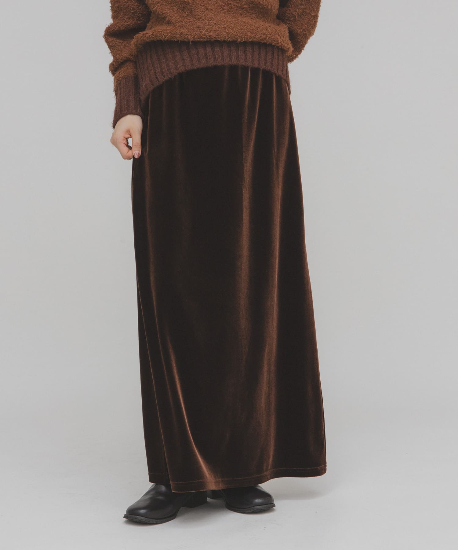 ベロアナロースカート