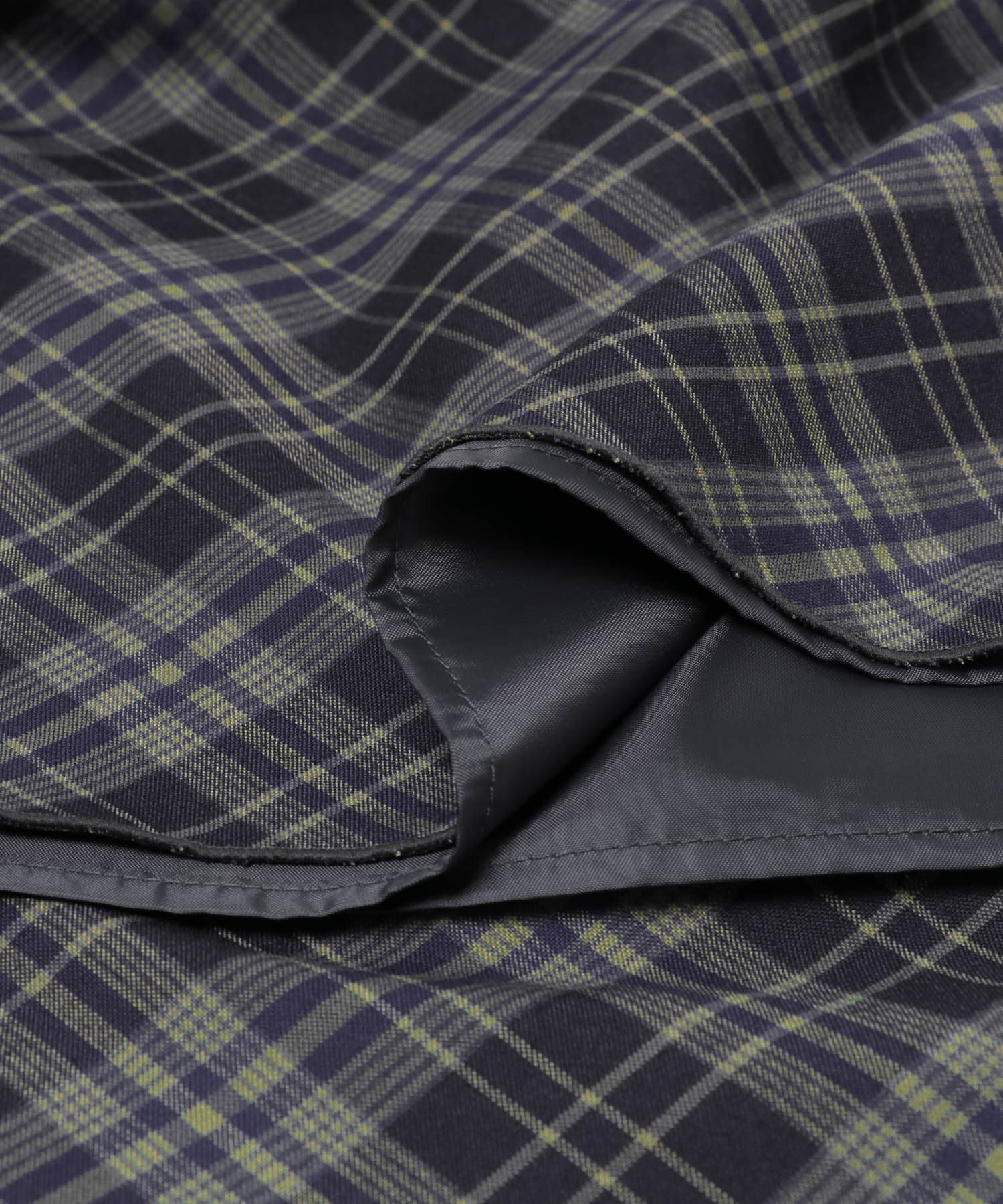 チェックナロースカート NAVY2 One