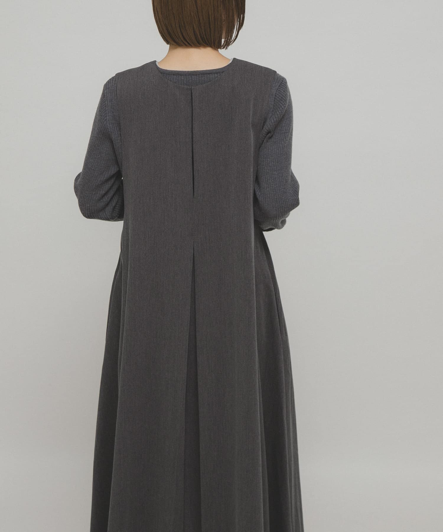 『一部WEB限定カラー』2WAYフレアジャンパースカート CHARCOAL 36