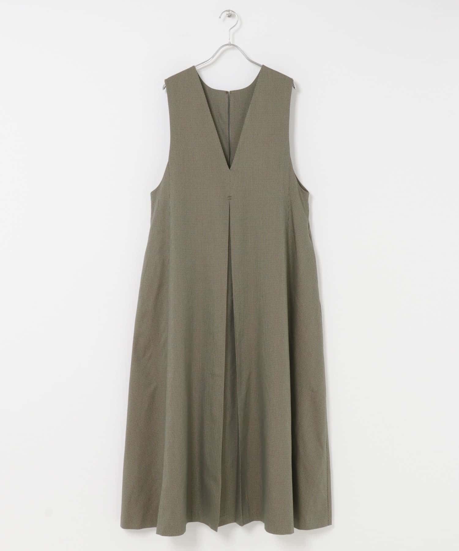 『一部WEB限定カラー』2WAYフレアジャンパースカート BROWN×BLU 36