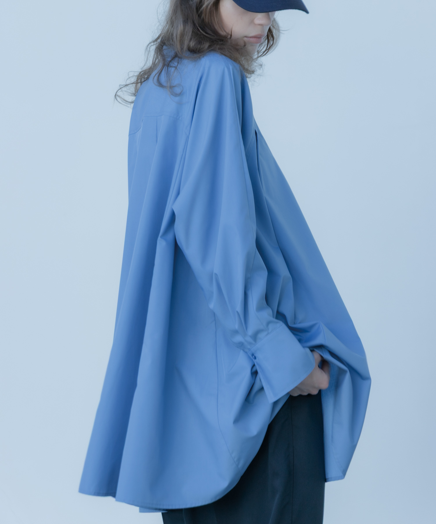WIDEフレアミニシャツワンピース