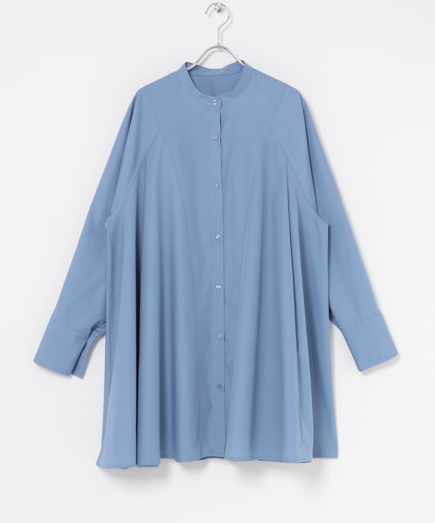 WIDEフレアミニシャツワンピース LILAC one