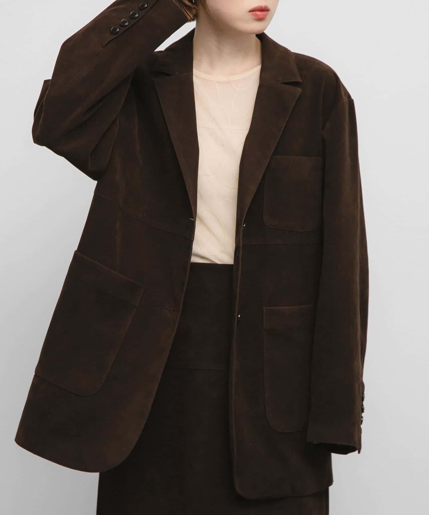 パッチポケットテーラードジャケット