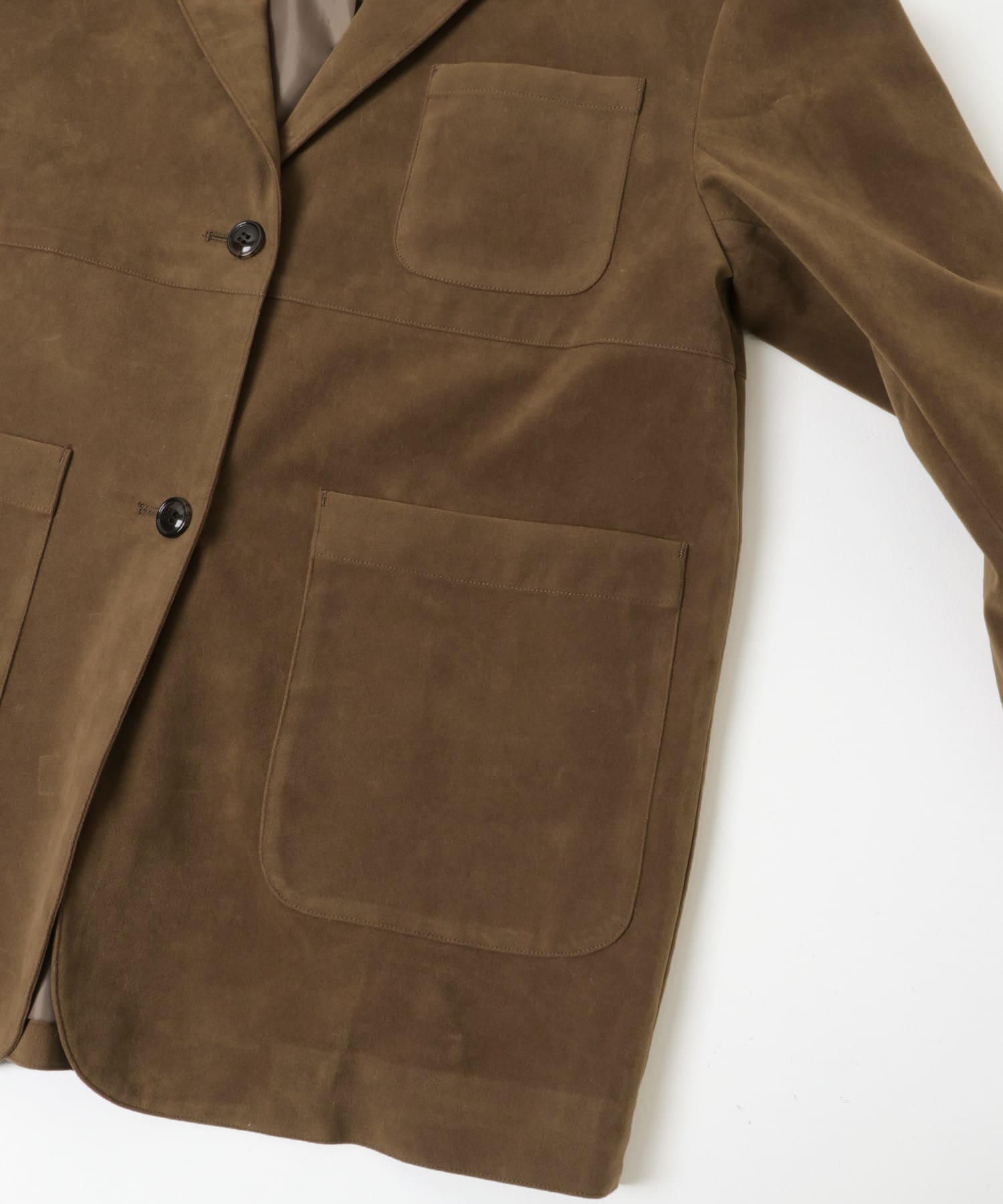 【新品タグ付き】KBF パッチポケットテーラードジャケット　ダークブラウン パッチポケットテーラードジャケット(one D.BROWN): アウター