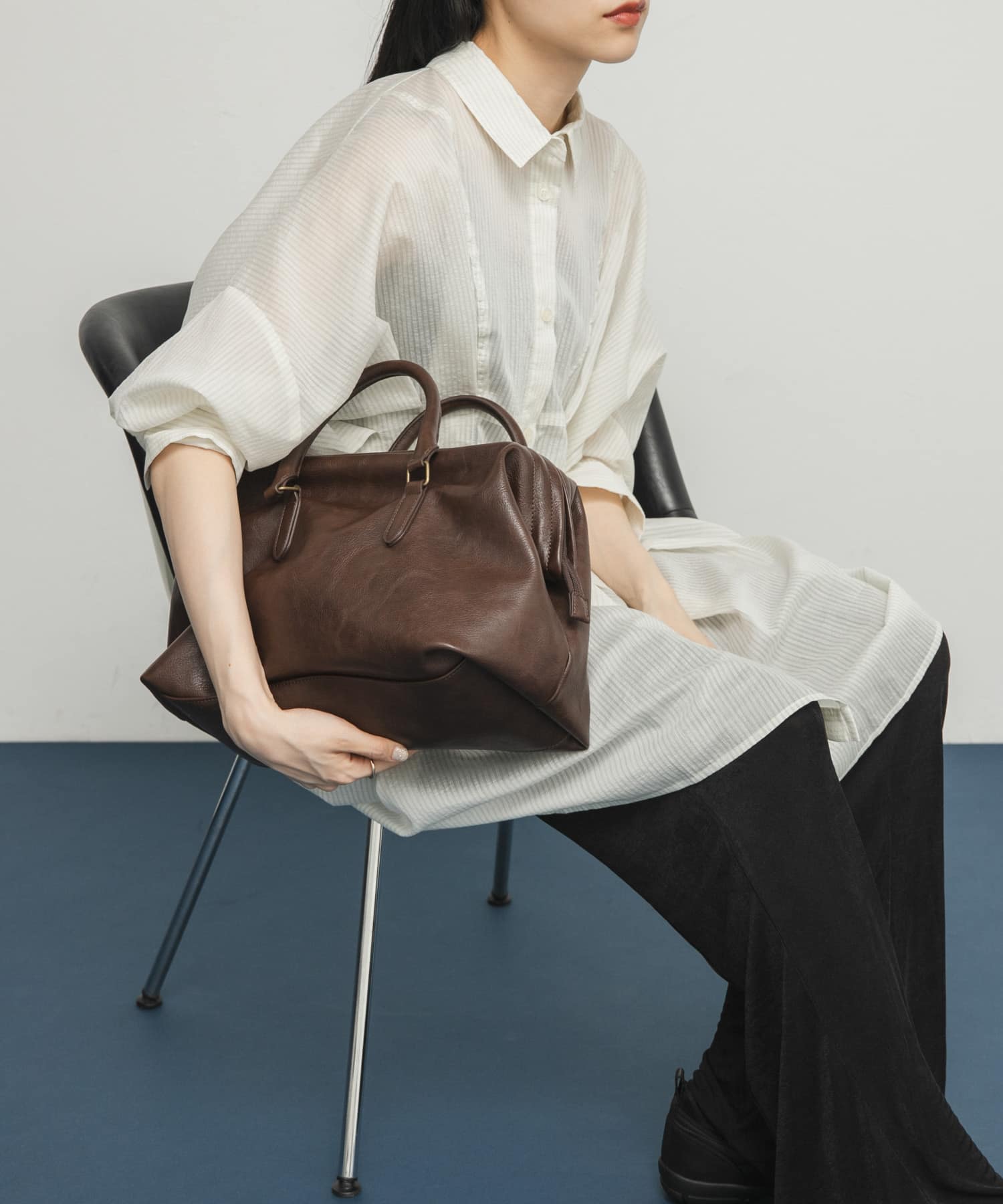 ガマグチボストンBAG D.BROWN one