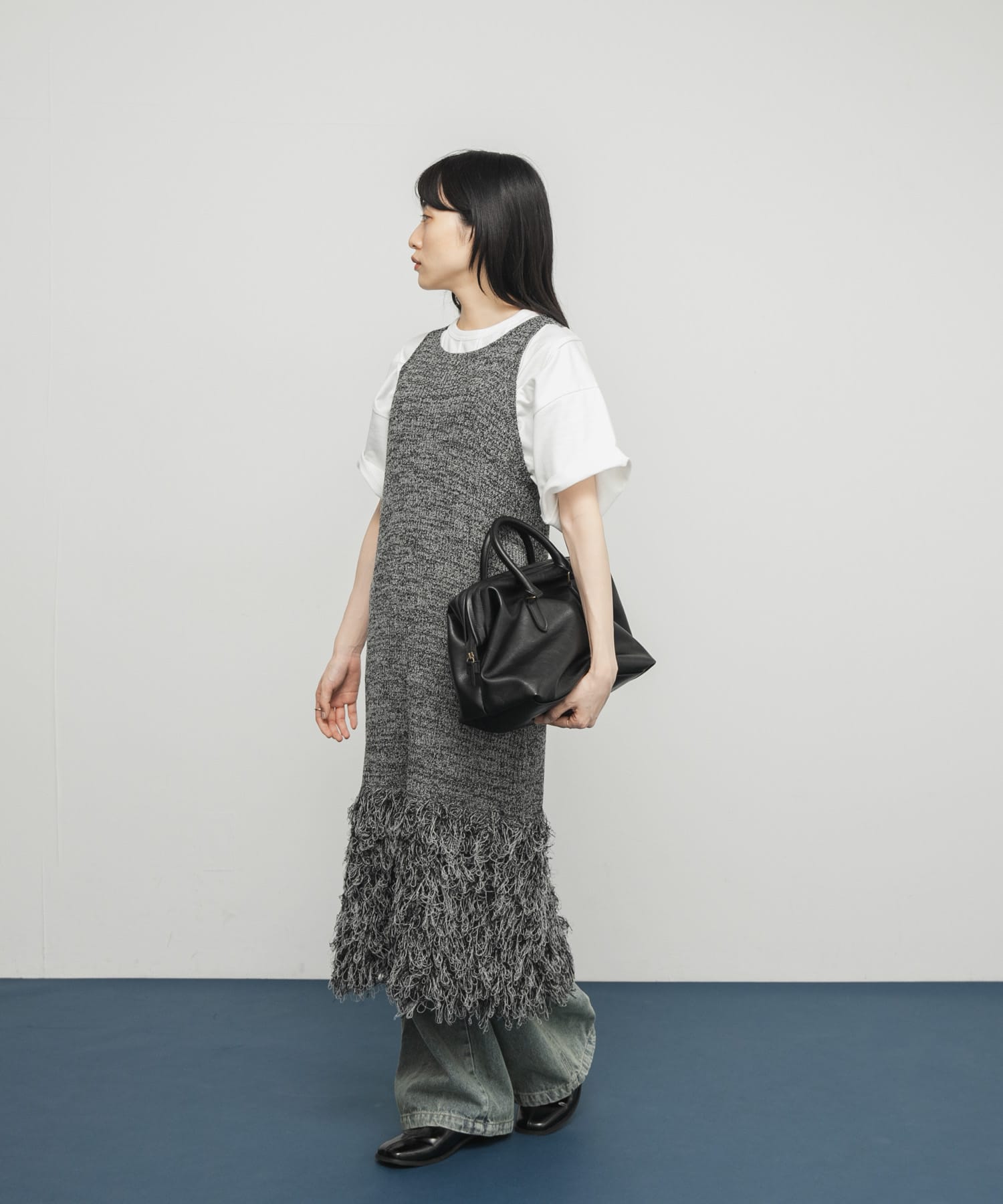 ガマグチボストンBAG BLACK one