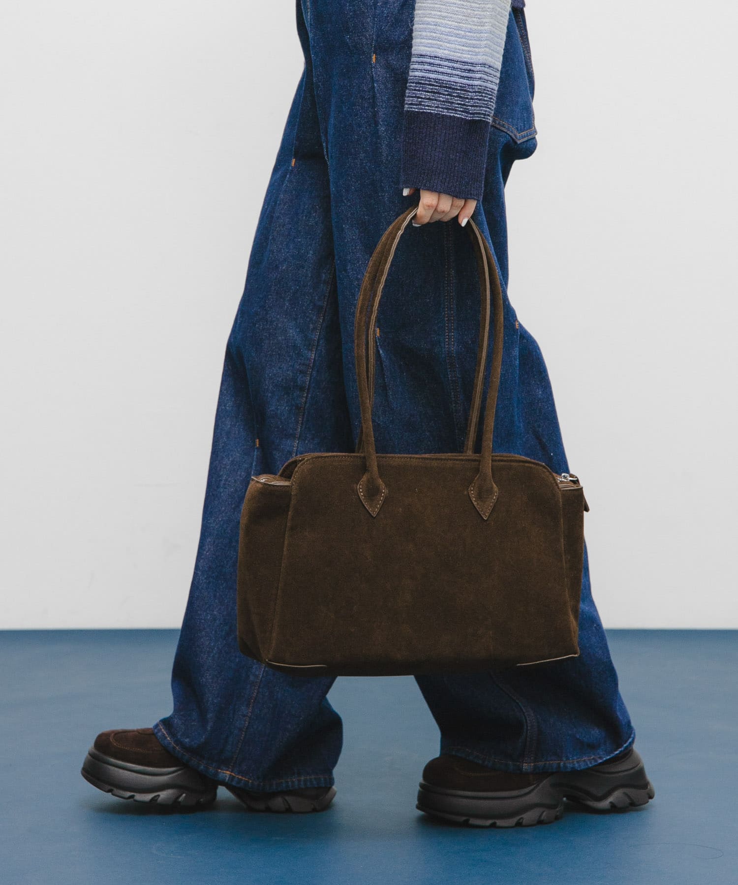 ロングショルダーボストンBAG D.BROWN one