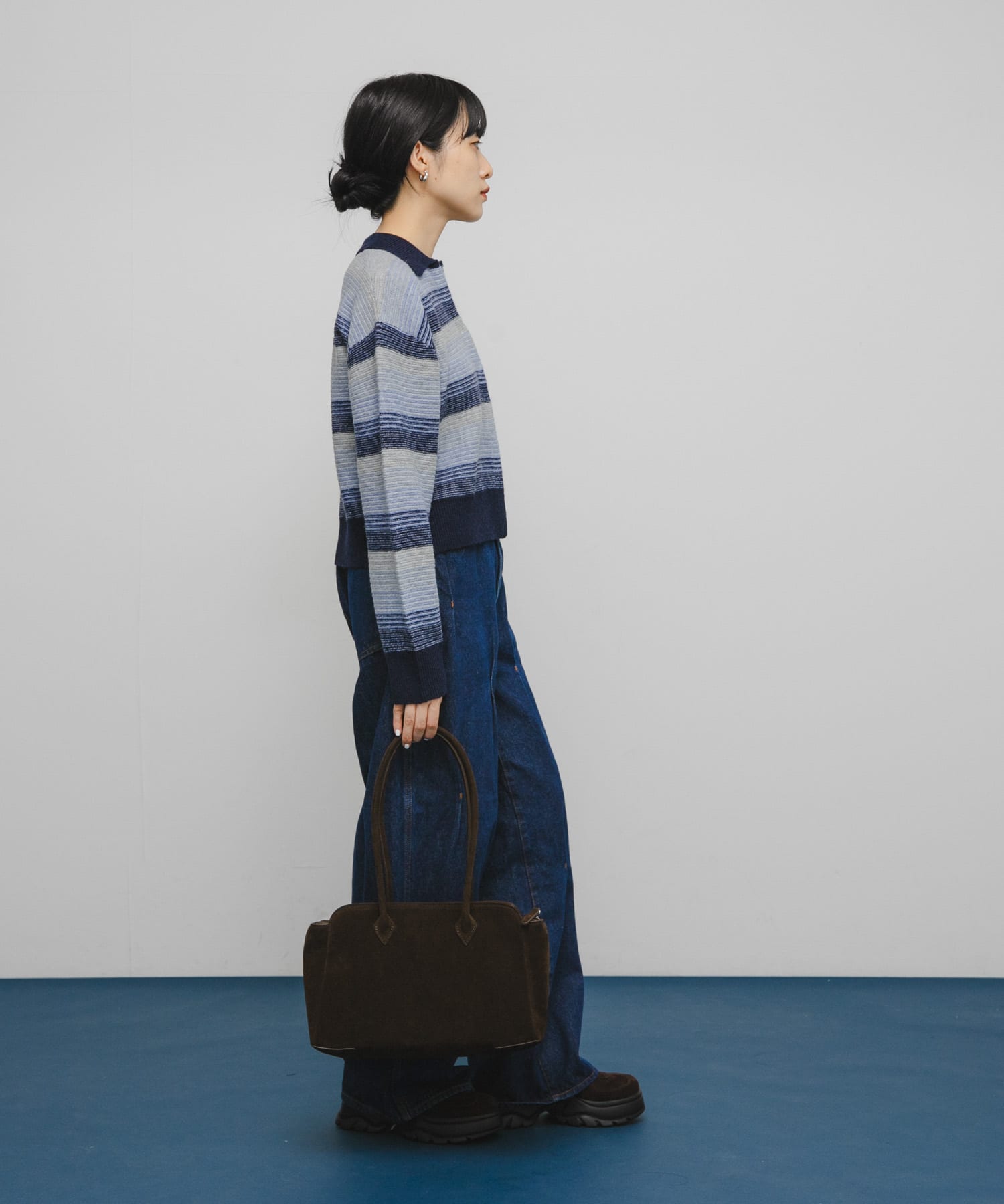 ロングショルダーボストンBAG D.BROWN one