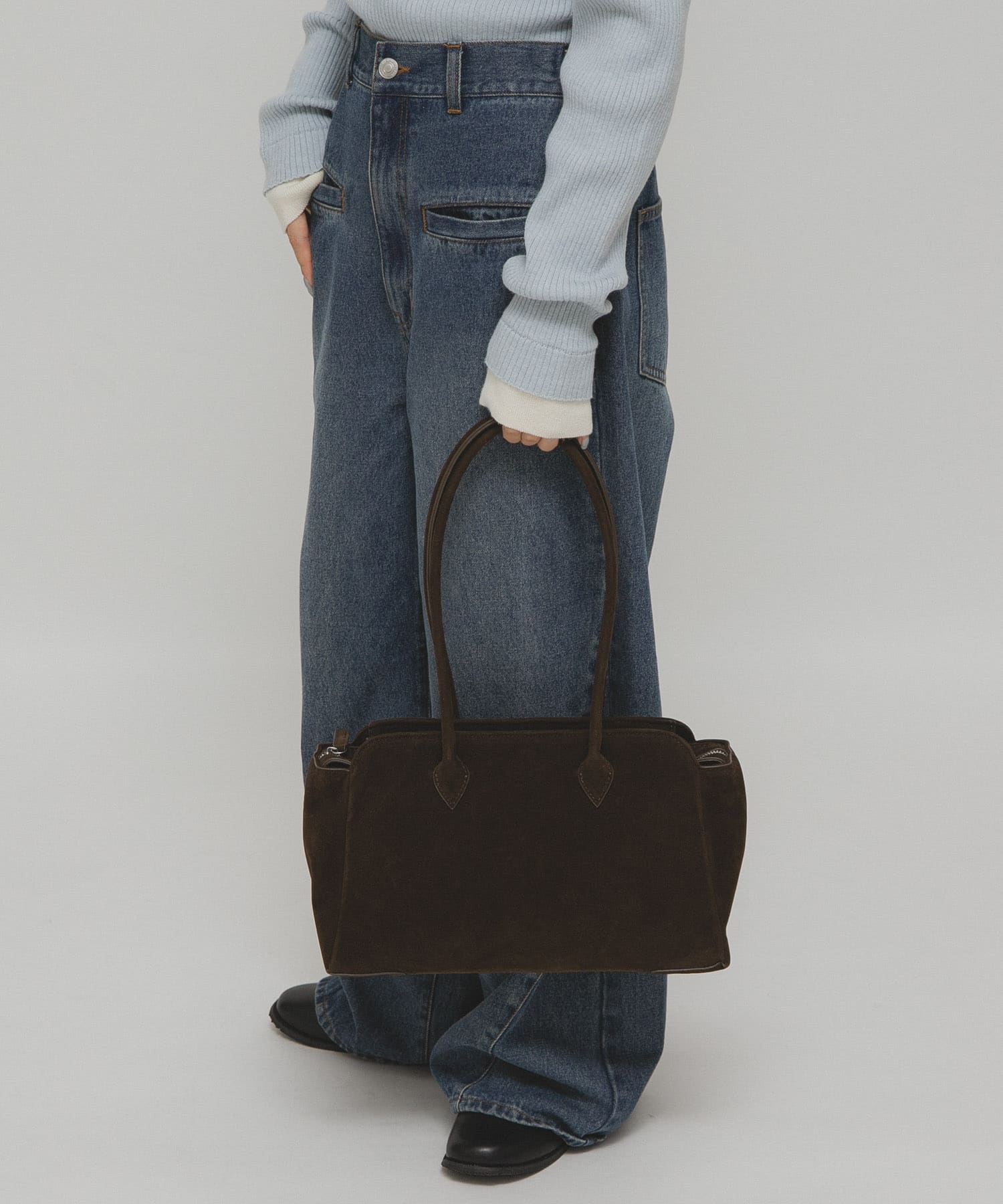 ロングショルダーボストンBAG D.BROWN one