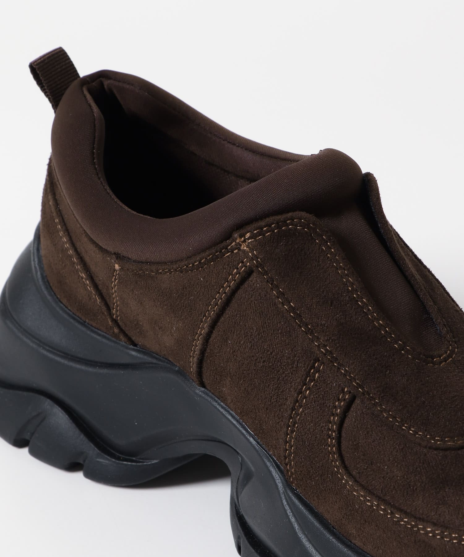 ステッチデザインスリッポン BROWN 36