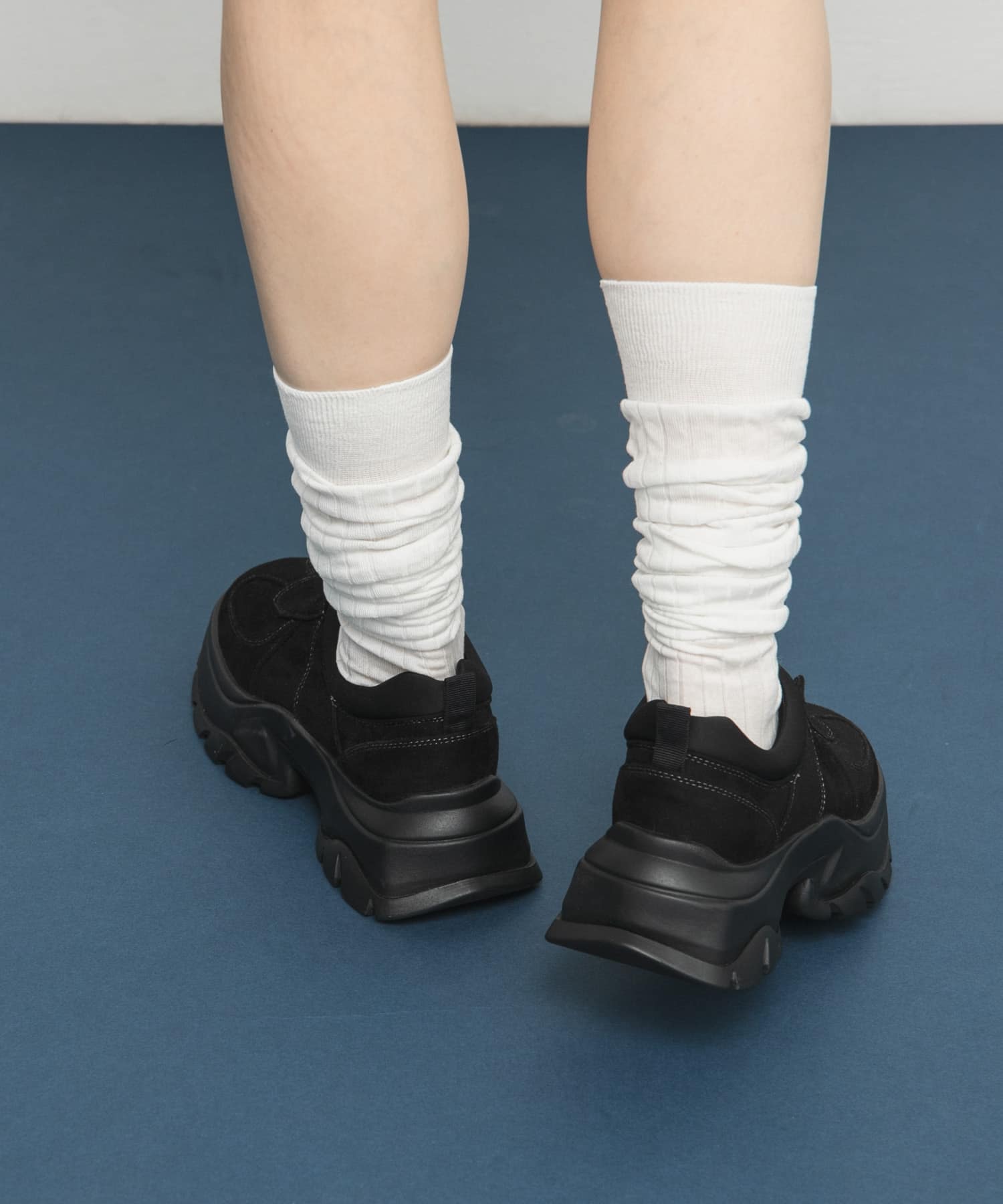 ステッチデザインスリッポン BLACK 36