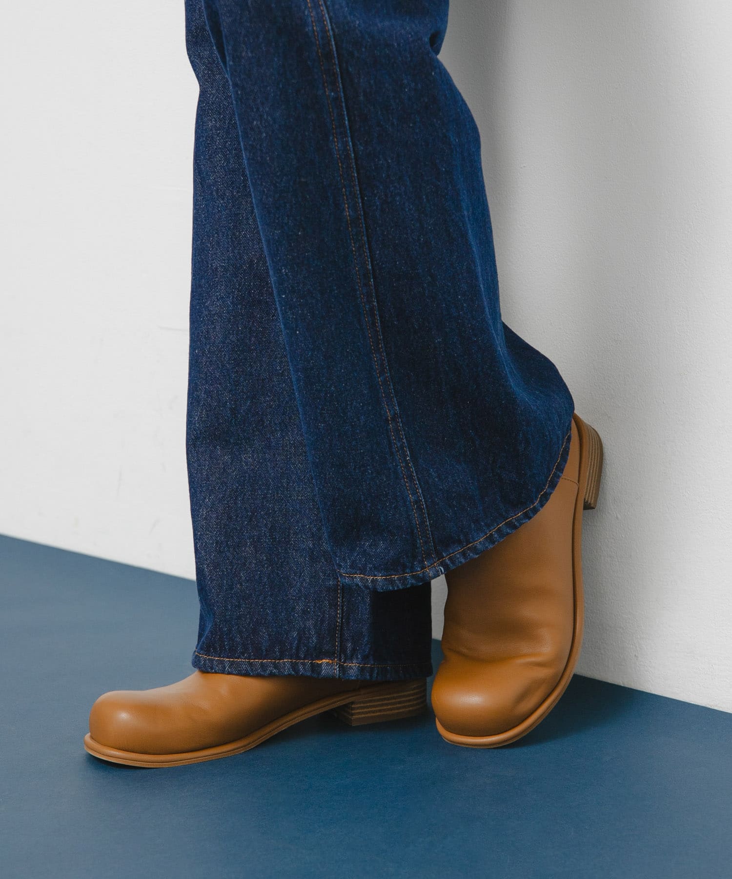 プランプトゥショートブーツ CARAMEL 36