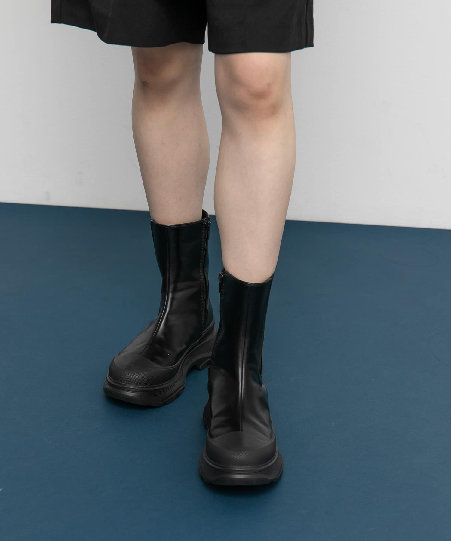 サイドゴアスニーカーブーツ BLACK 36