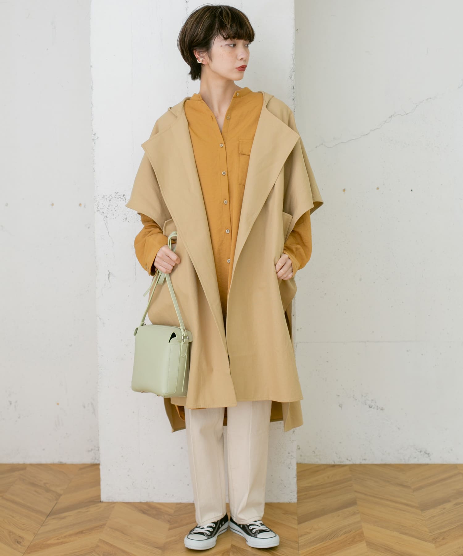 身長：159cm サイズ：one