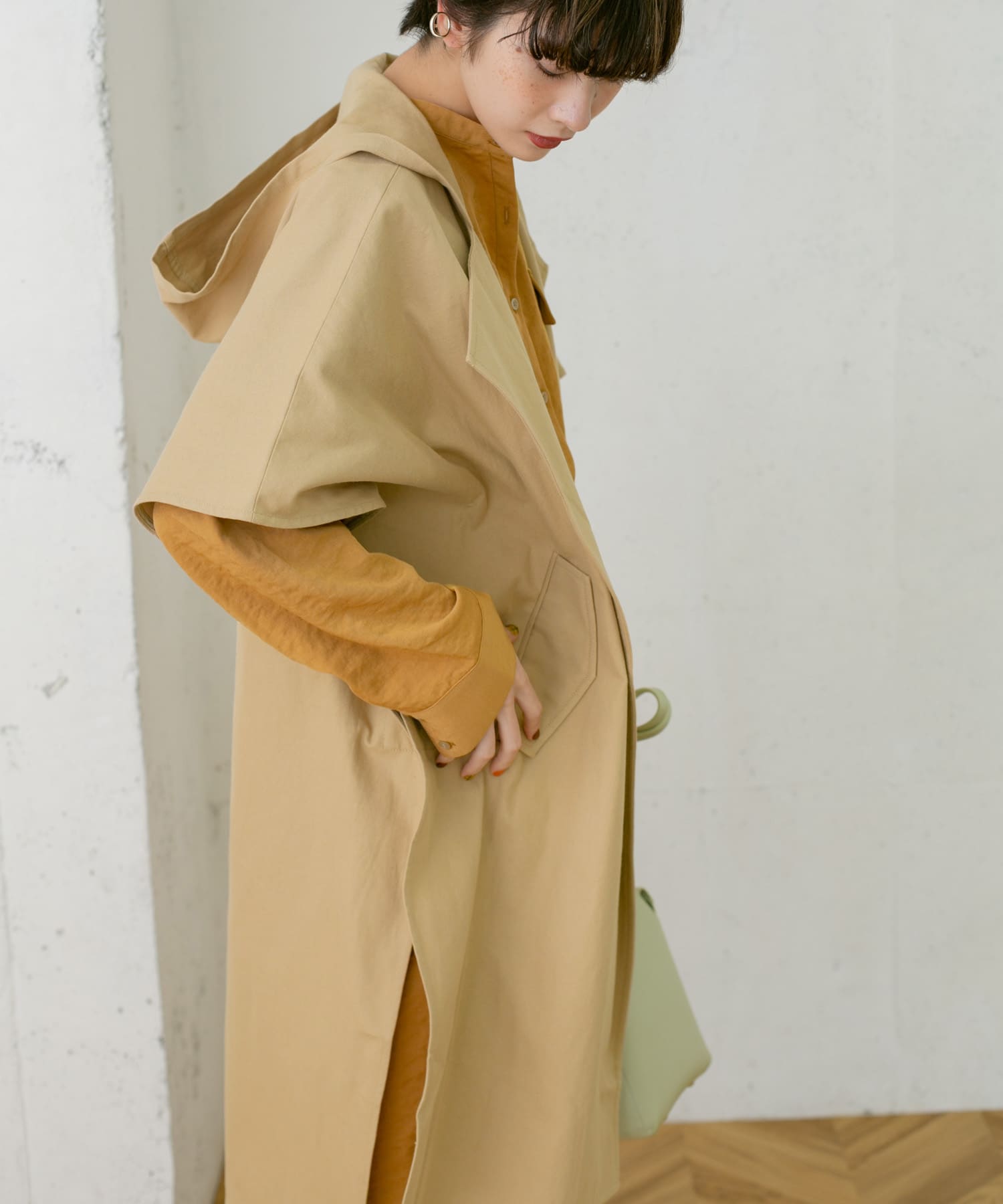 3WAYレイヤードコート∴ BEIGE one