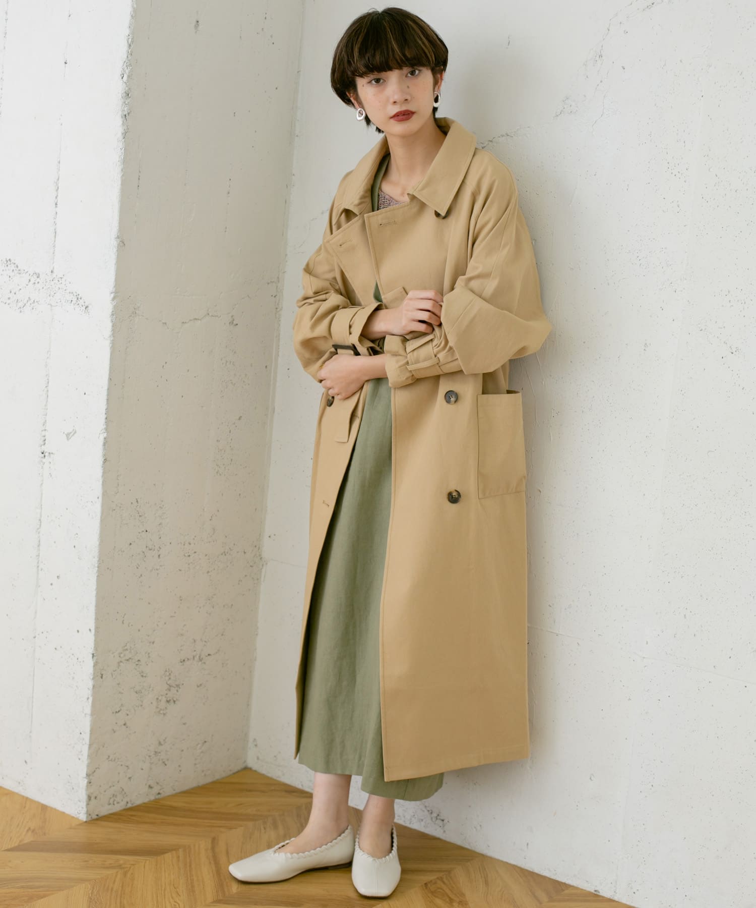 3WAYレイヤードコート∴ BEIGE one