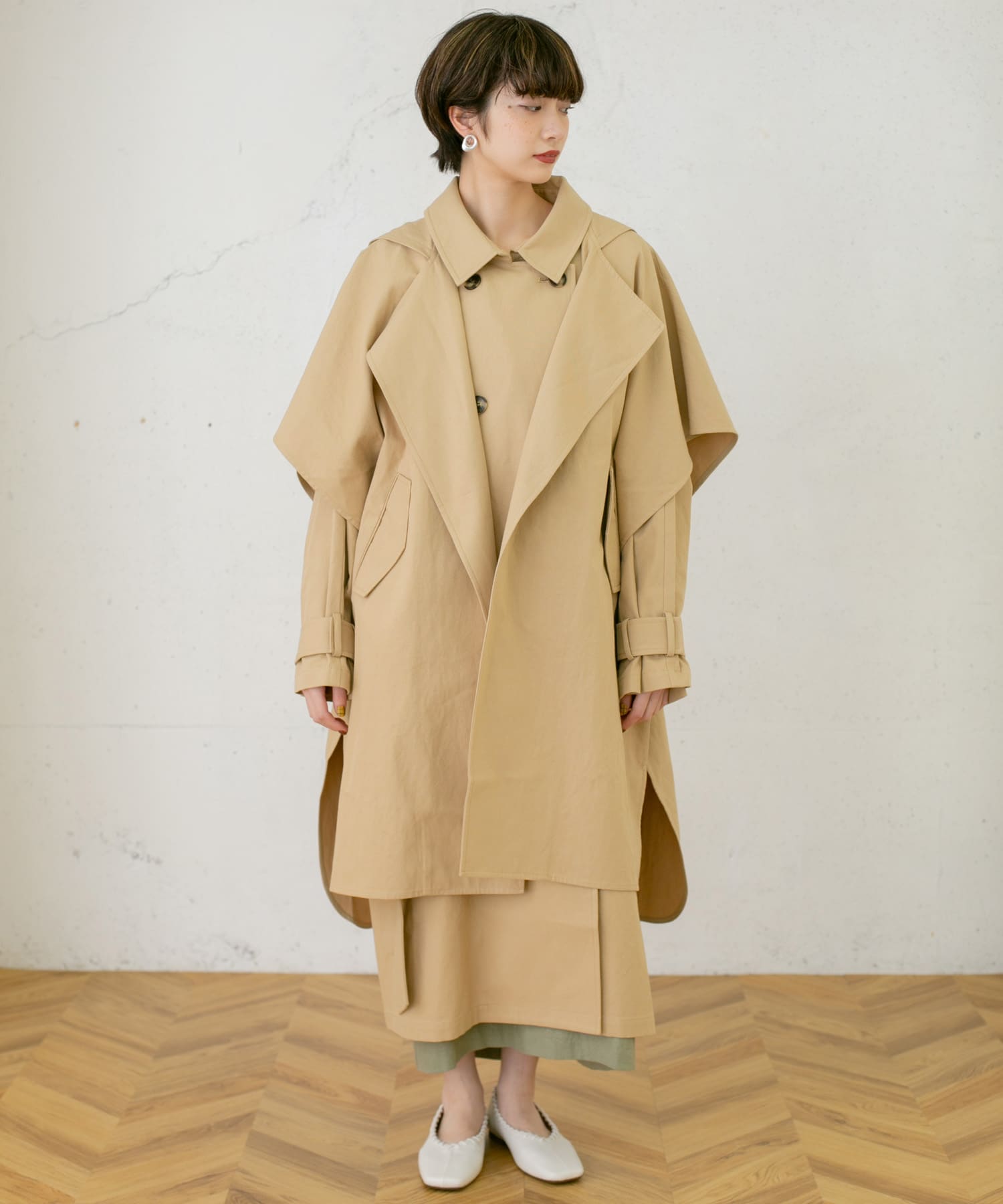 3WAYレイヤードコート∴ BEIGE one