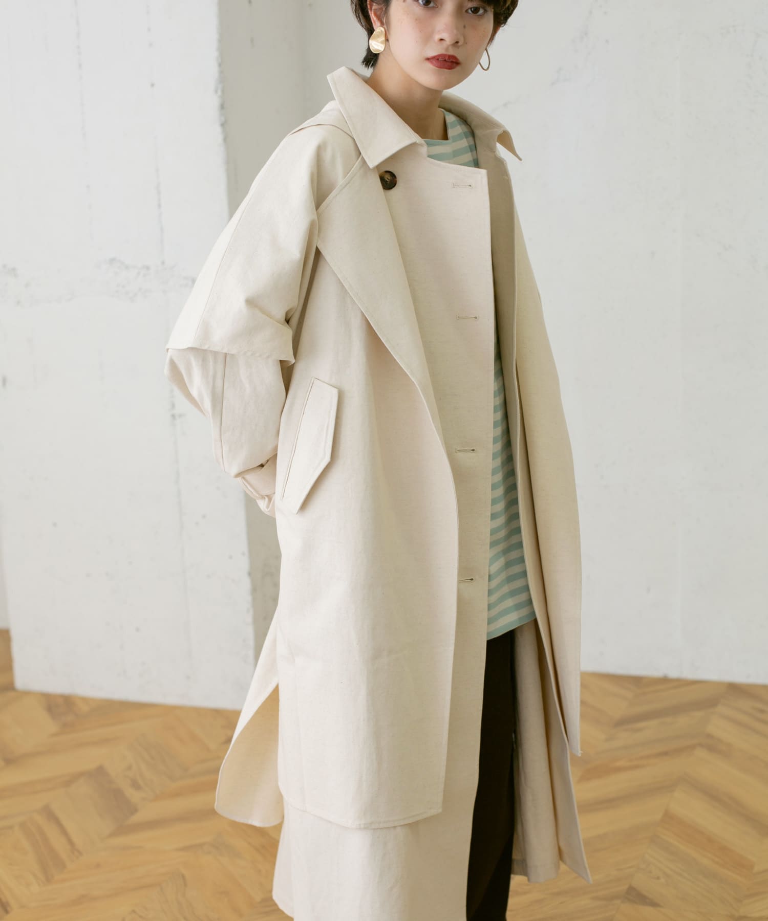 3WAYレイヤードコート∴ IVORY one