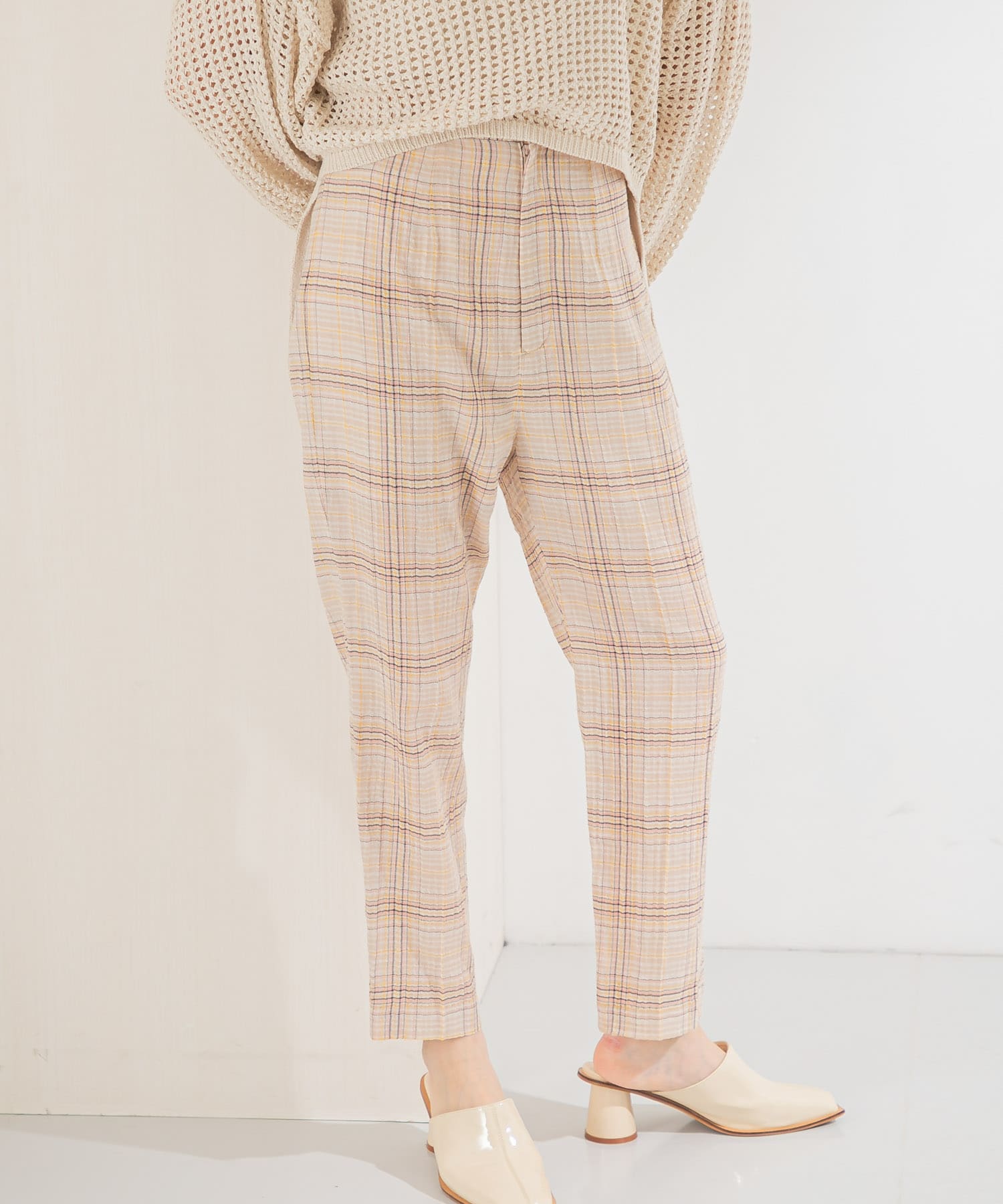 シアーチェックパンツ(36 BEIGE×CCL): ボトム｜URBAN RESEARCH公式
