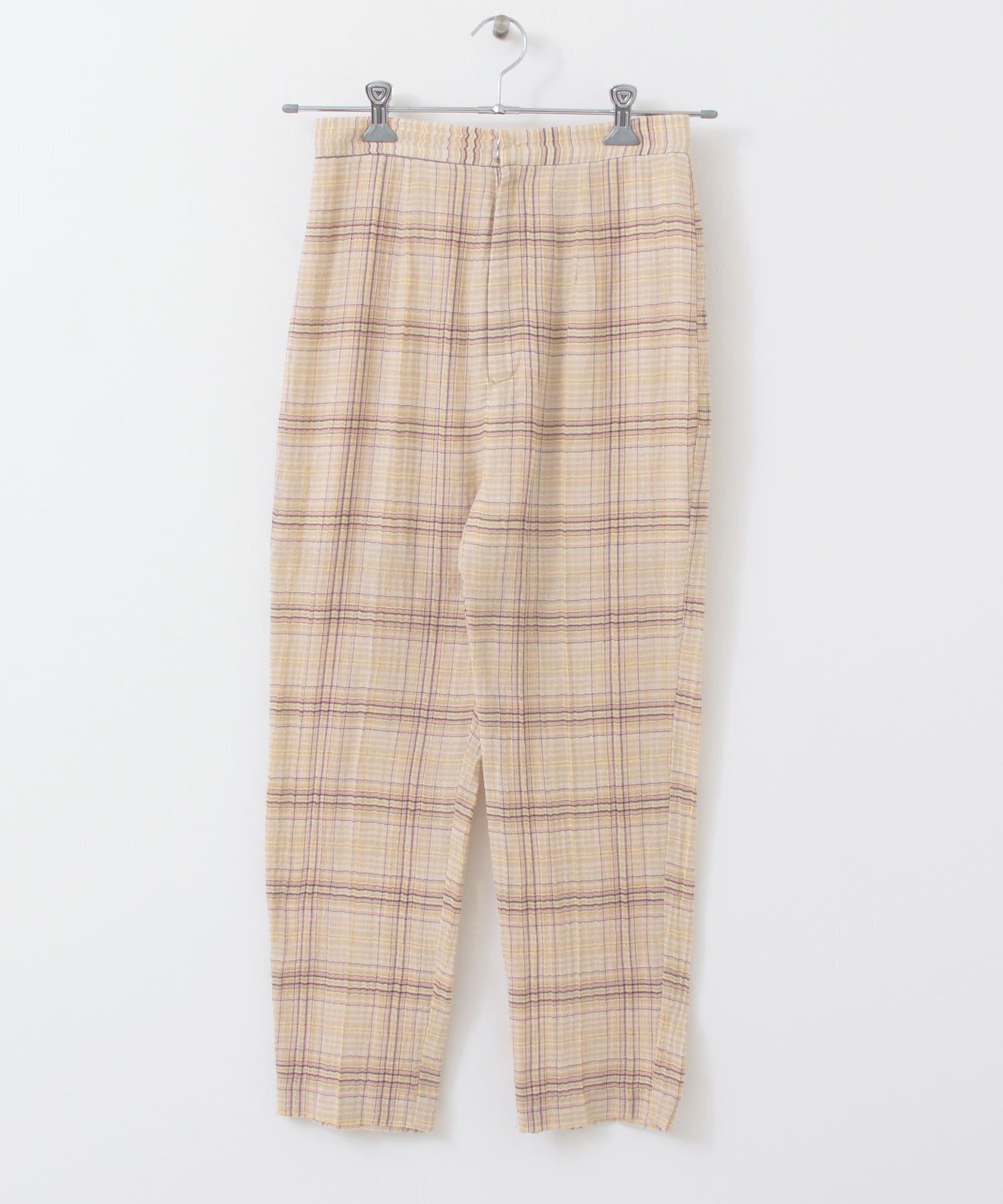 シアーチェックパンツ BEIGE×CCL 36