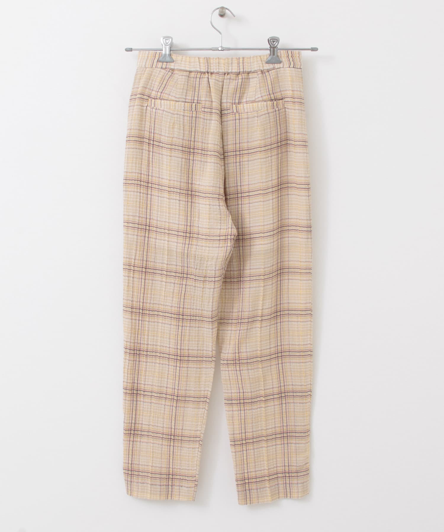 シアーチェックパンツ BEIGE×CCL 36