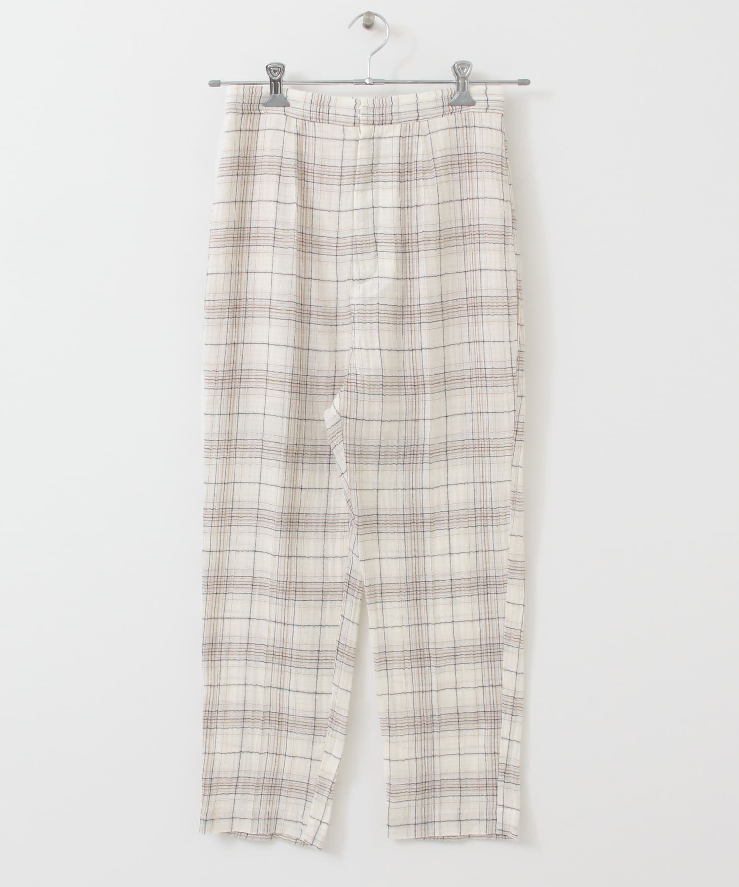 シアーチェックパンツ OFF×BROWN 36
