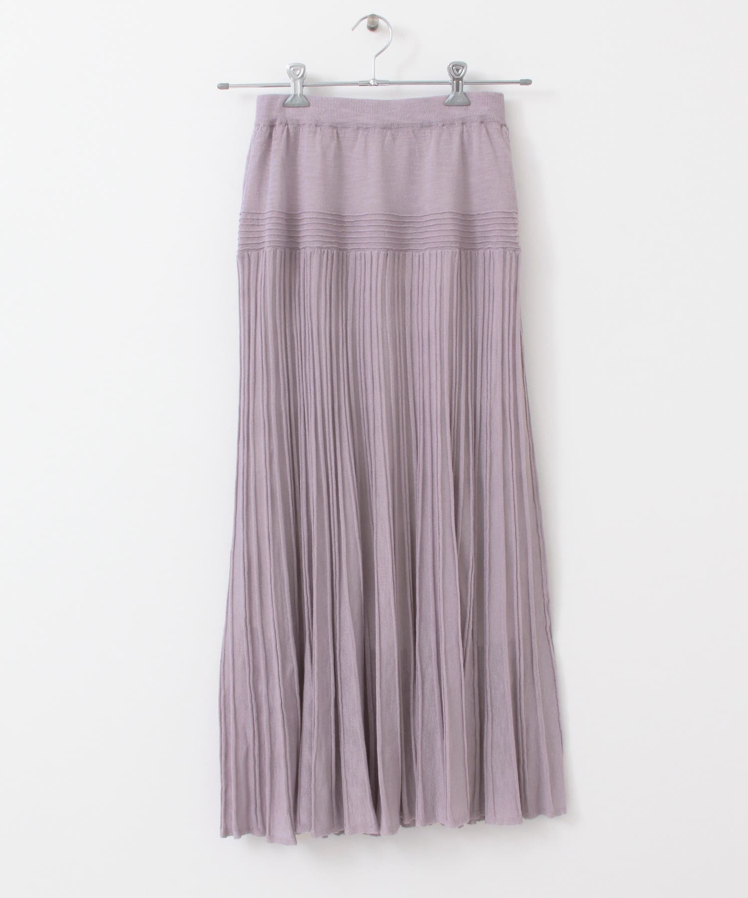 プリーツRIBニットスカート LAVENDER one