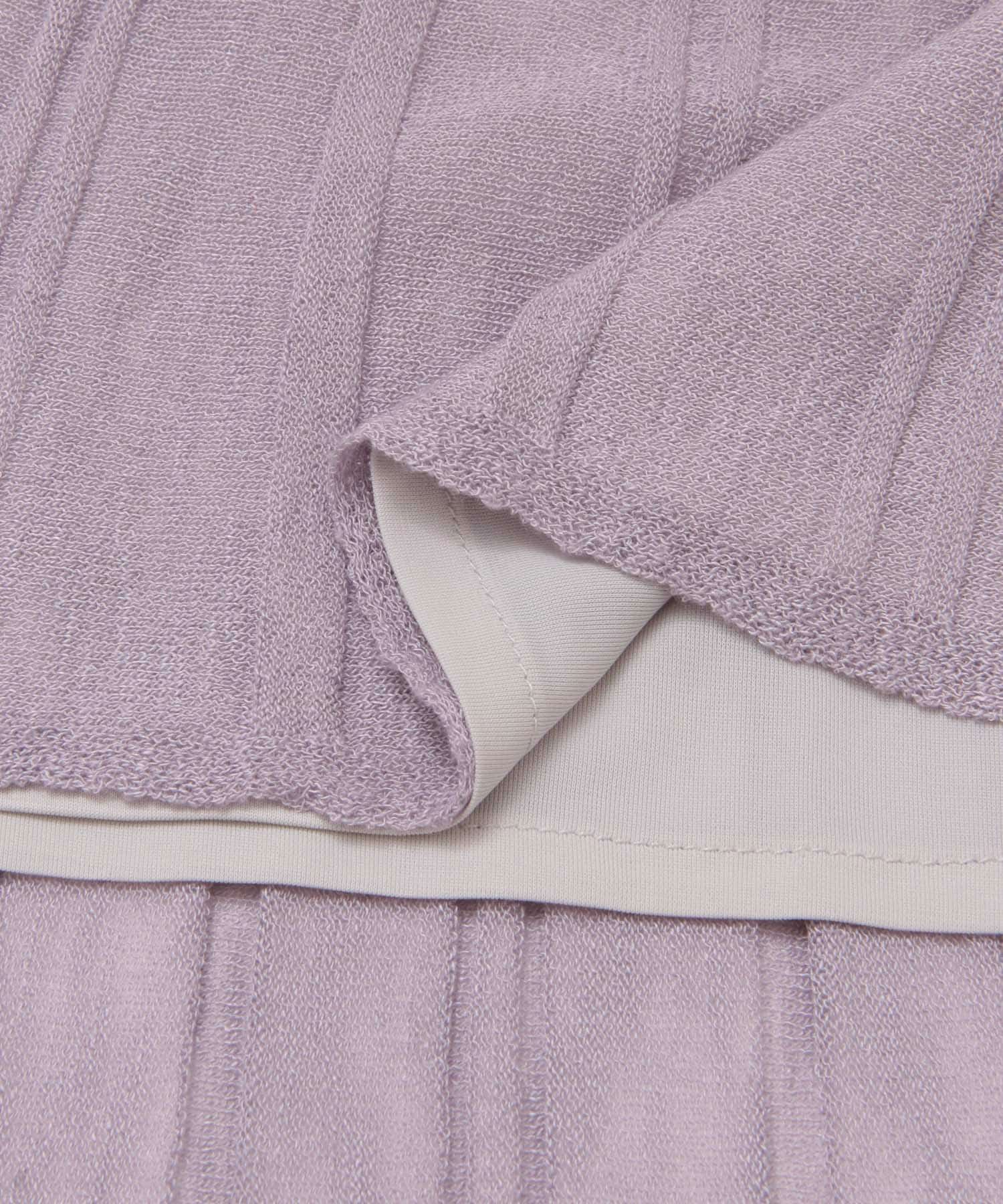 プリーツRIBニットスカート LAVENDER one