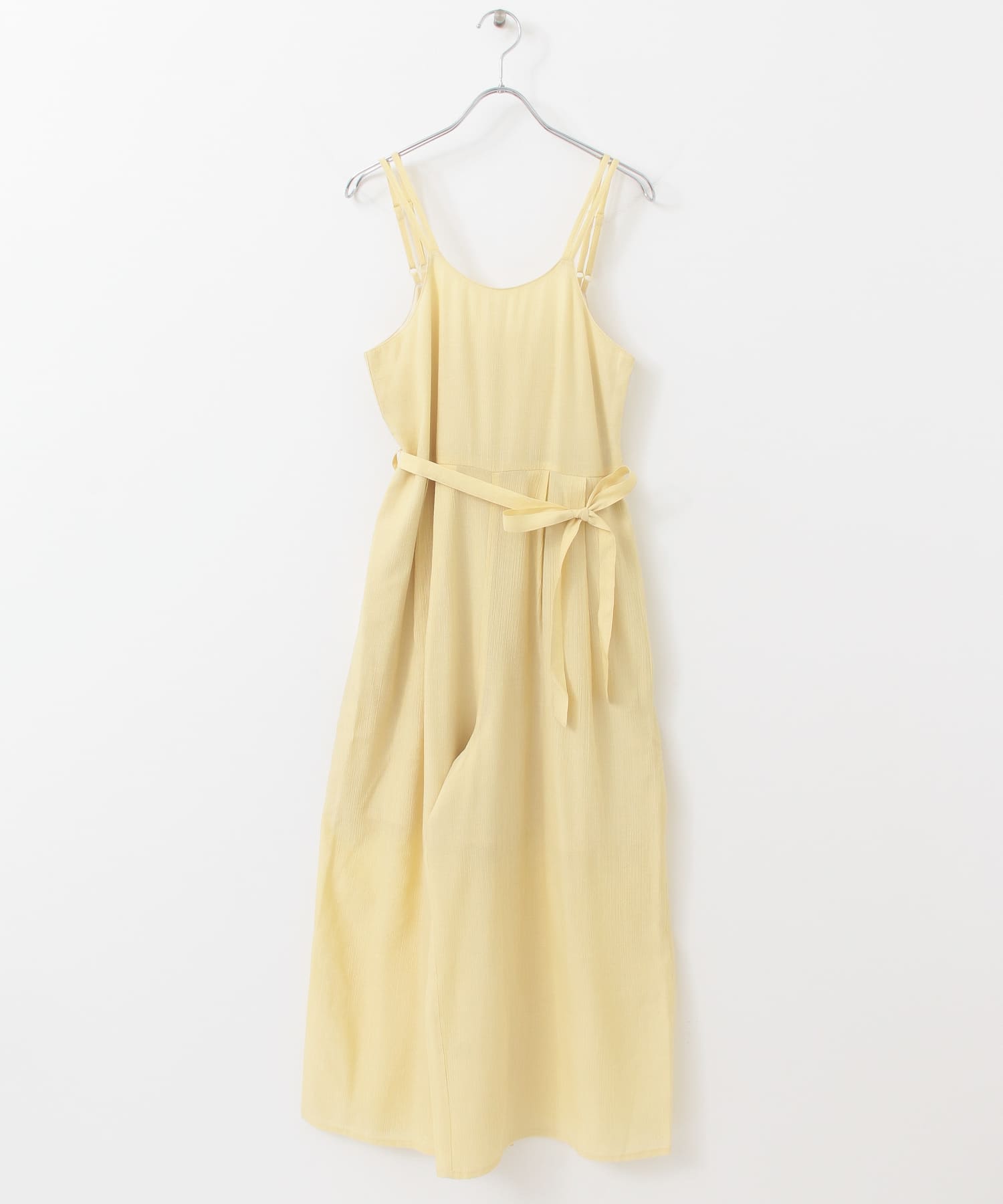 シアーコールワイドキャミサロペット YELLOW one