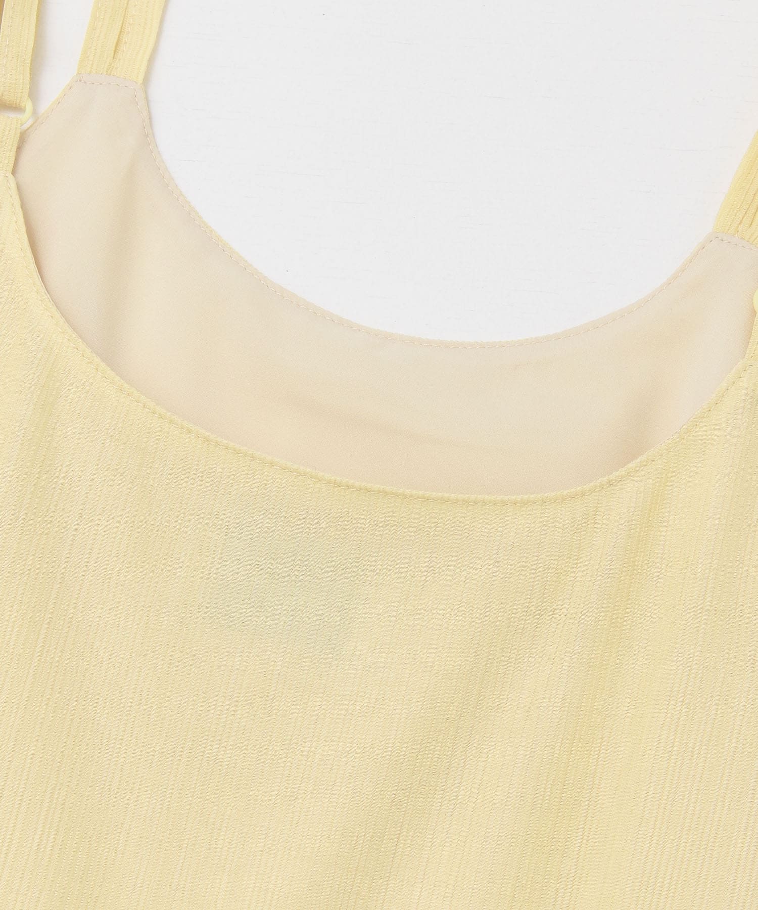 シアーコールワイドキャミサロペット YELLOW one