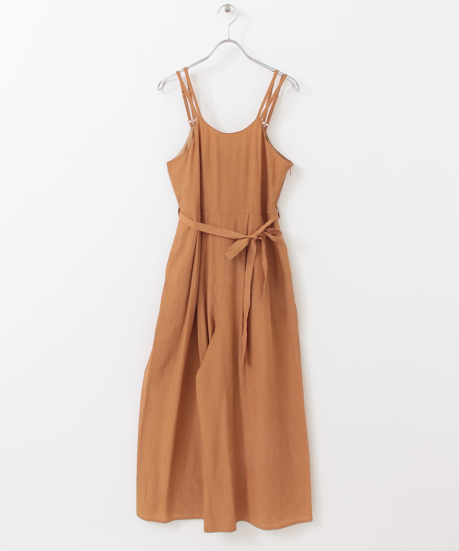 シアーコールワイドキャミサロペット ORG BROWN one