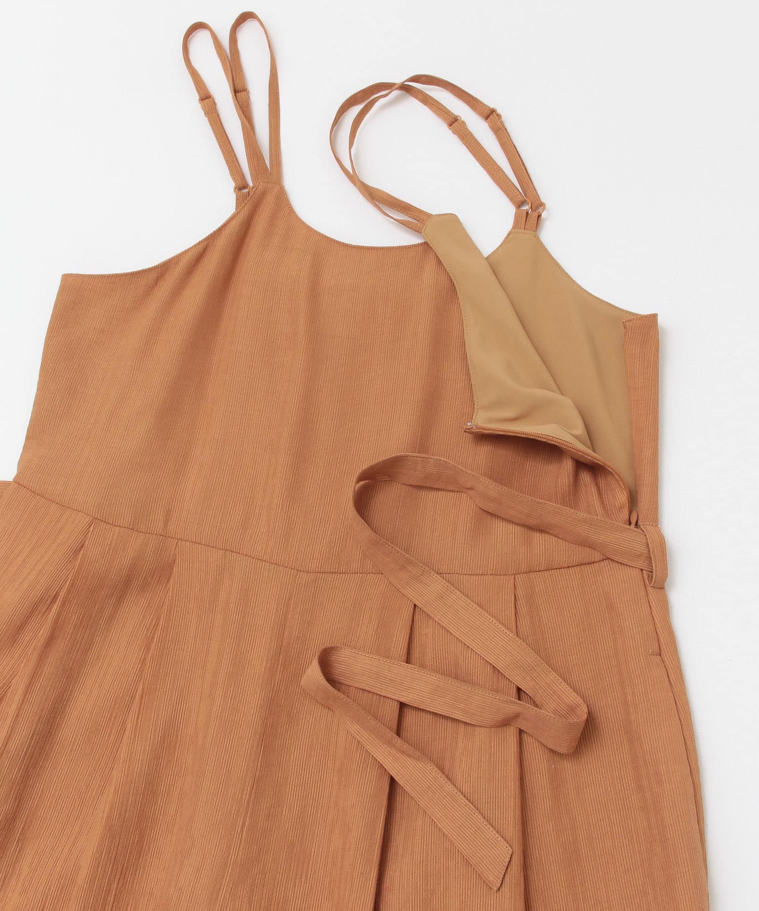 シアーコールワイドキャミサロペット ORG BROWN one